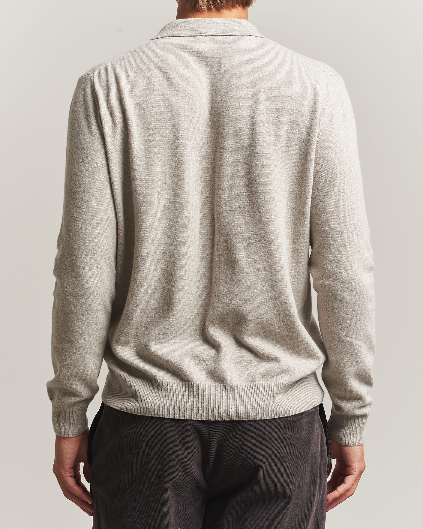 Herre | Gensere | Oscar Jacobson | Pepe Wool/Cashmere Polo Light Beige
