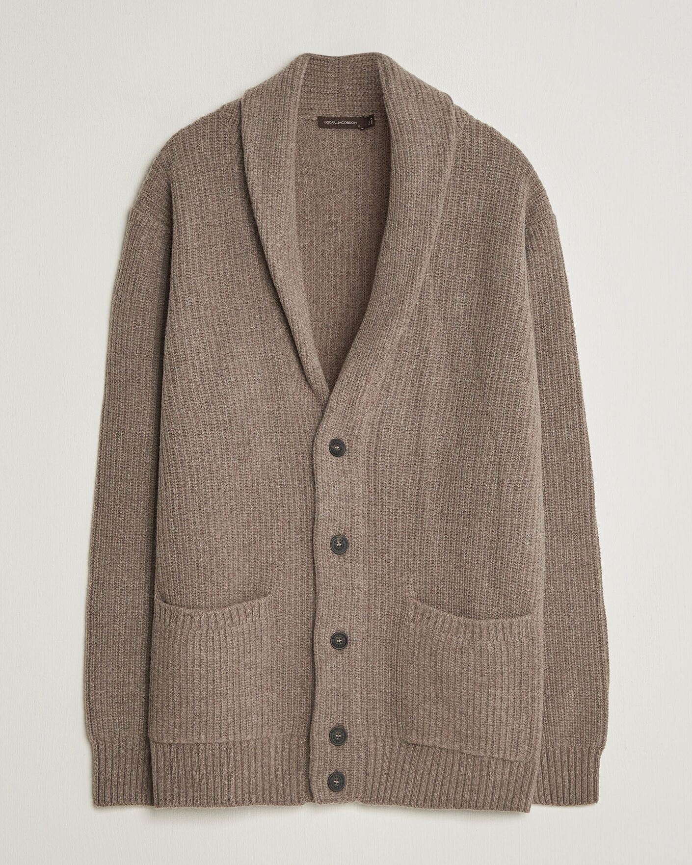 Herre | Gensere | Oscar Jacobson | Roland Wool Cardigan Beige