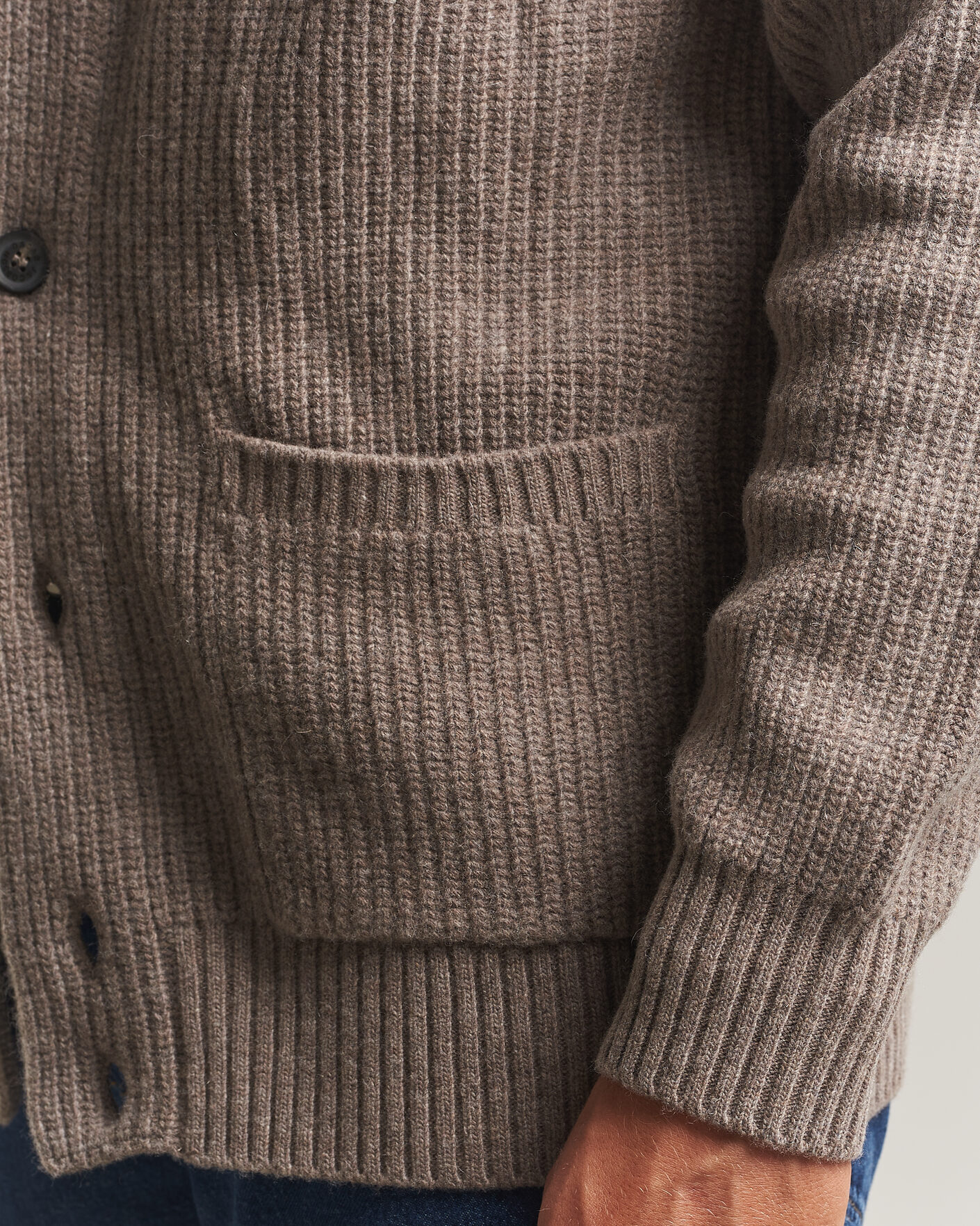 Herre | Gensere | Oscar Jacobson | Roland Wool Cardigan Beige