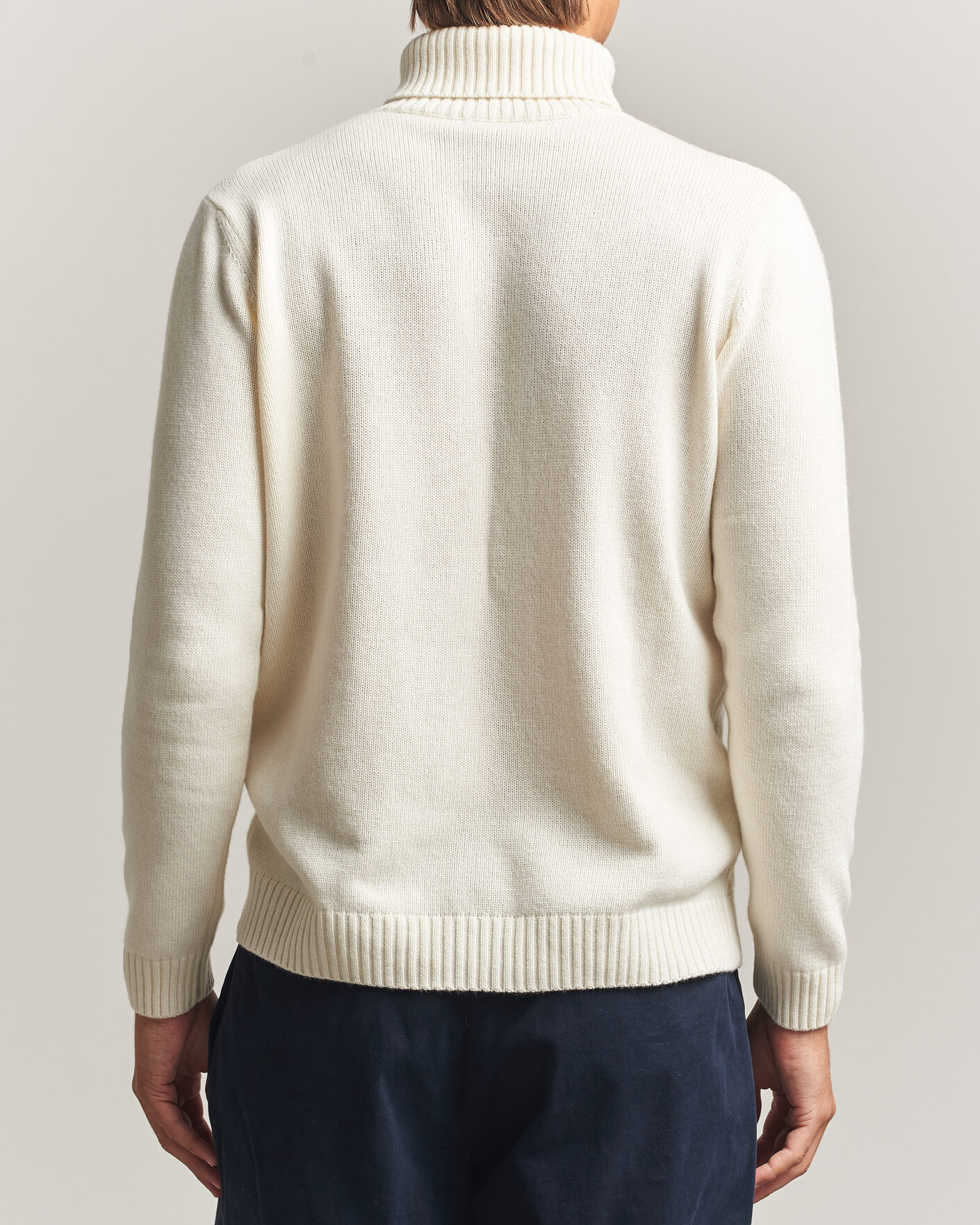 Herre | Gensere | Oscar Jacobson | Seppo Cable Knitted Rollneck White