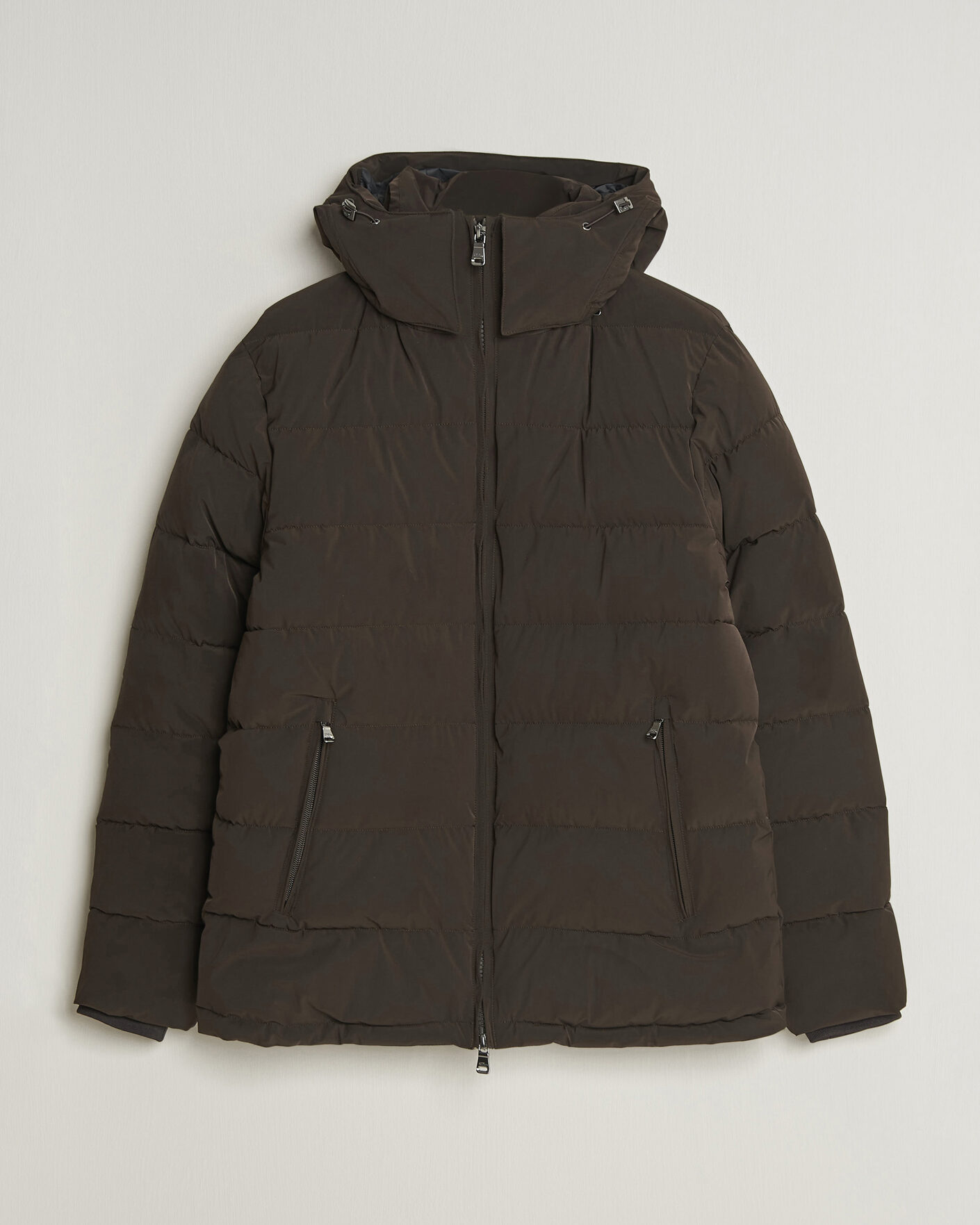 Herre | Jakker | Oscar Jacobson | Hooded Puffer Jacket Brown