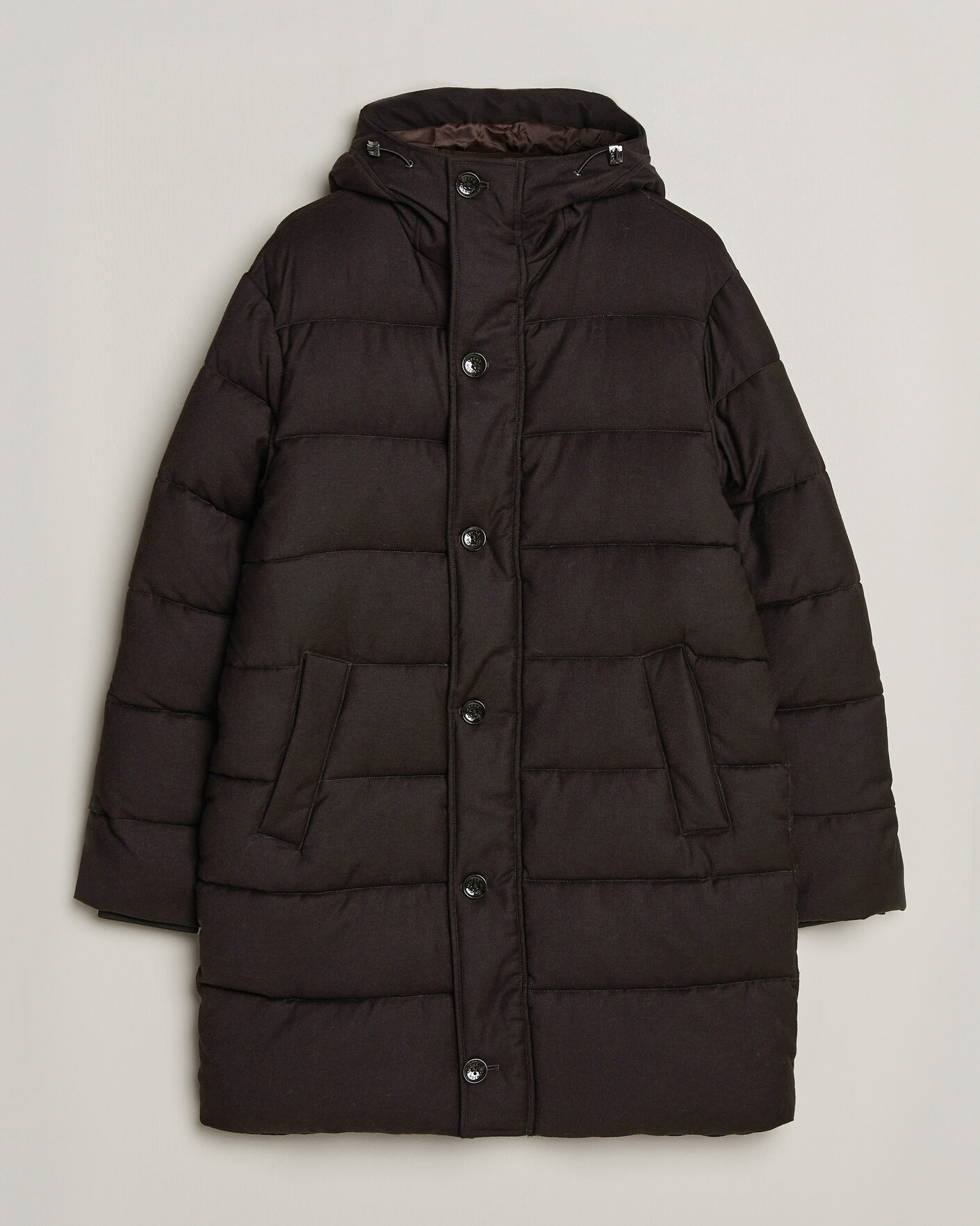 Herre | Jakker | Oscar Jacobson | Padded Flannel Parka Brown