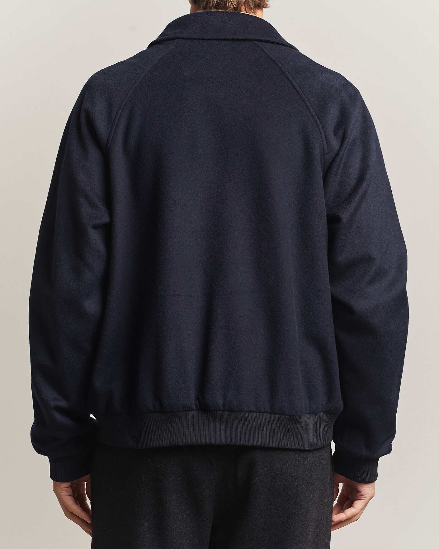 Herre | Jakker | Oscar Jacobson | Aviator Wool Jacket Navy