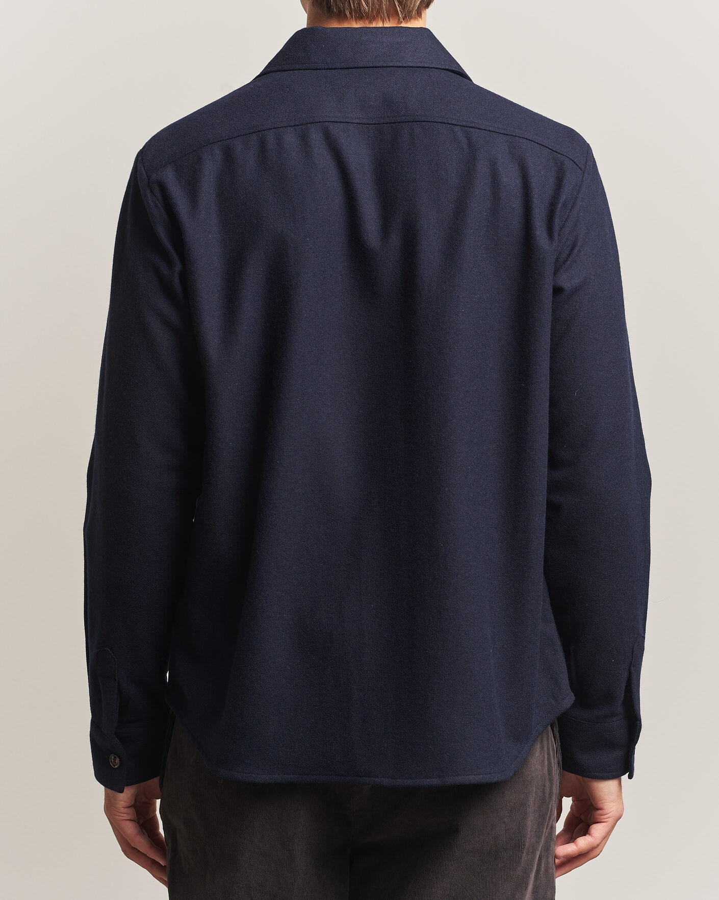 Herre | Skjorter | Oscar Jacobson | Magnus Wool Shirt Jacket Navy