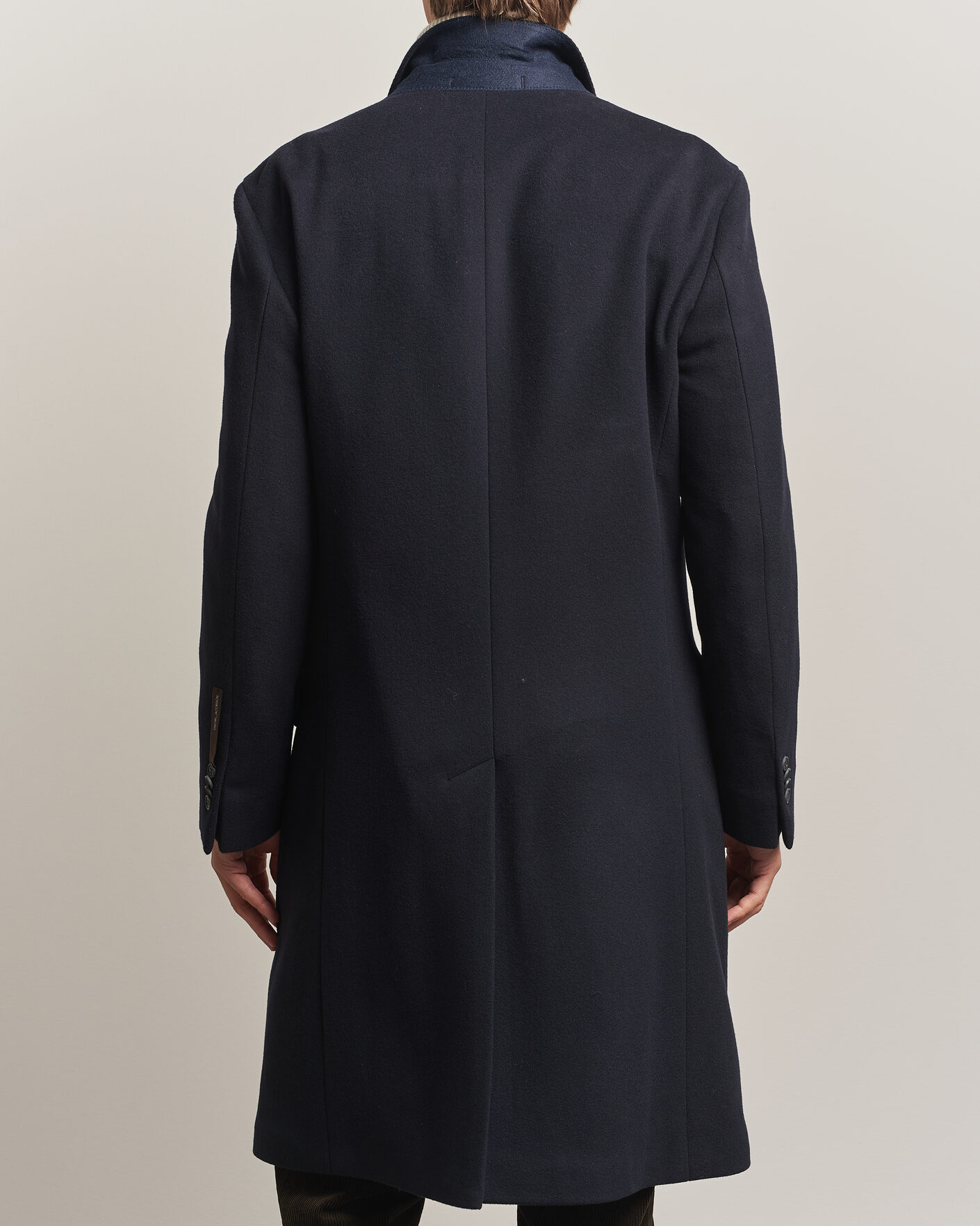 Herre | Jakker | Oscar Jacobson | Sicily Double Breasted Wool Coat Navy