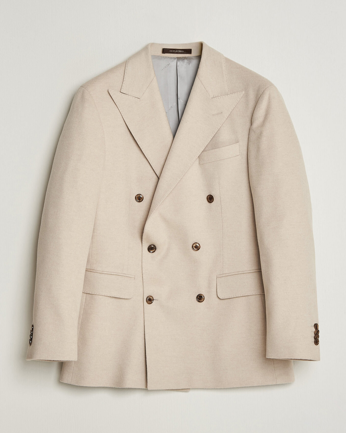 Herre | Dressjakker | Oscar Jacobson | Richard Wool/Cashmere DB Blazer Creme