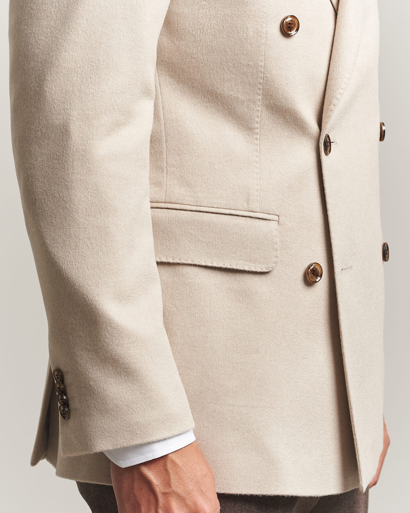Herre | Dressjakker | Oscar Jacobson | Richard Wool/Cashmere DB Blazer Creme