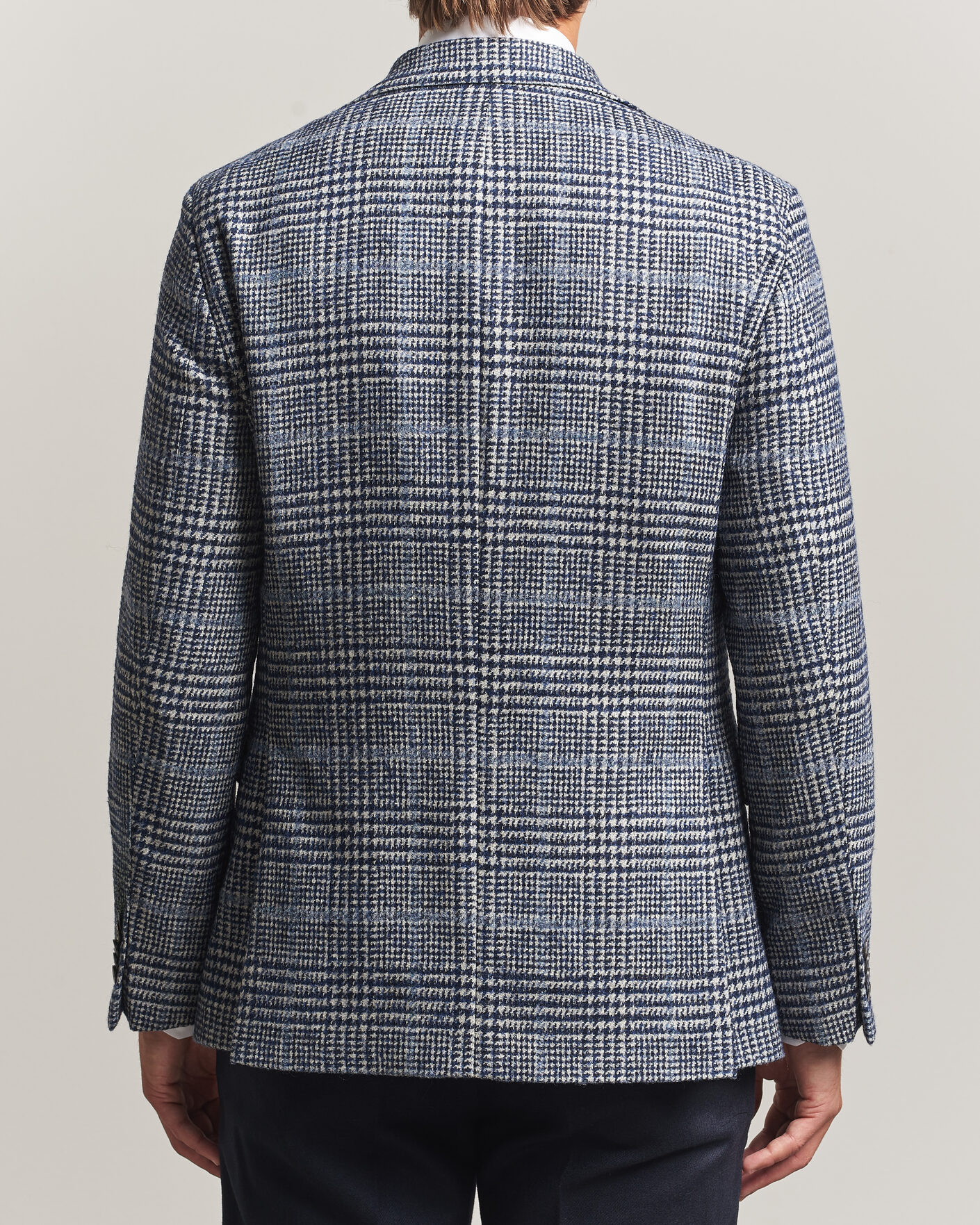 Herre | Dressjakker | Oscar Jacobson | Fogerty Checked Wool/Alpaca Blazer Blue