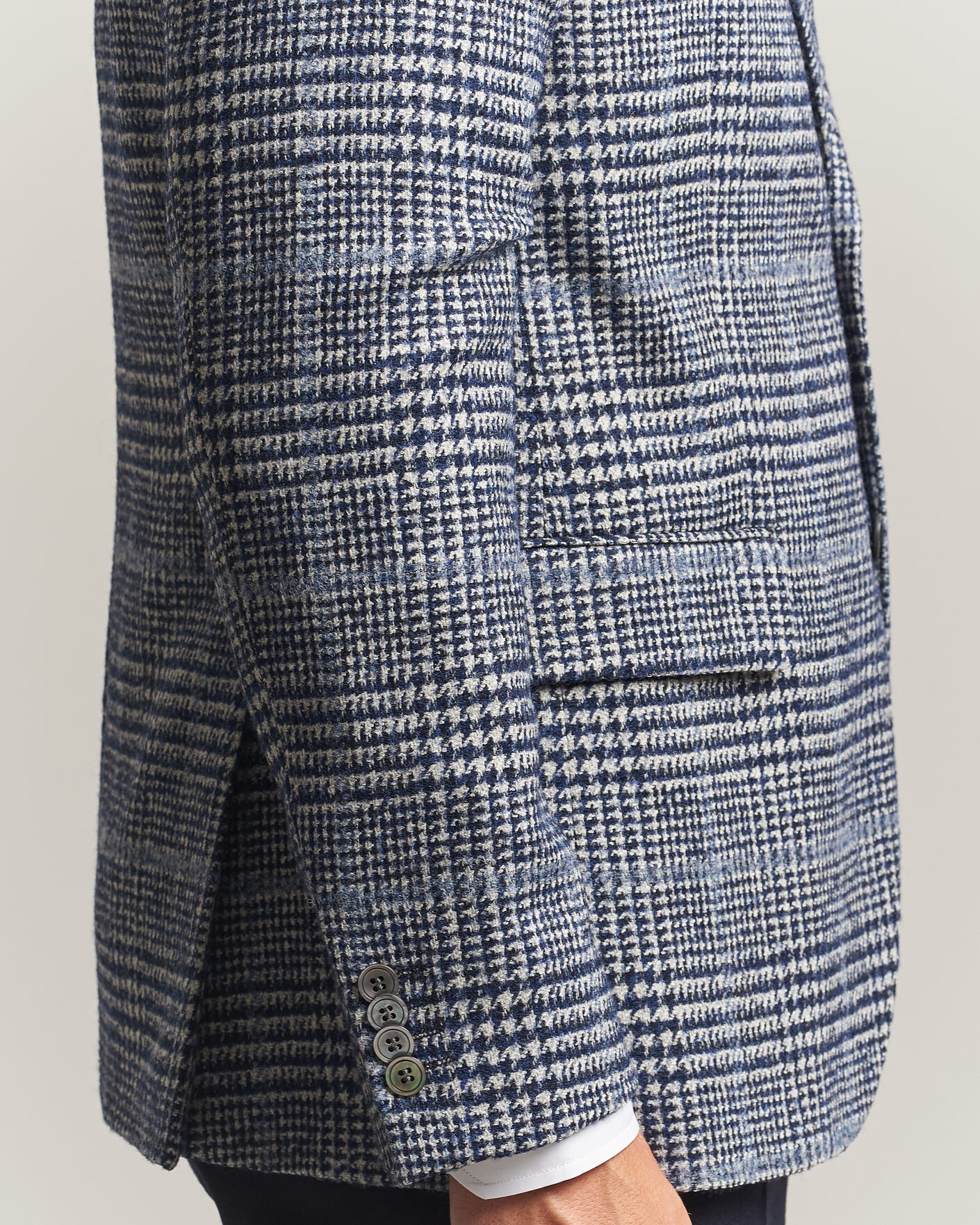 Herre | Dressjakker | Oscar Jacobson | Fogerty Checked Wool/Alpaca Blazer Blue