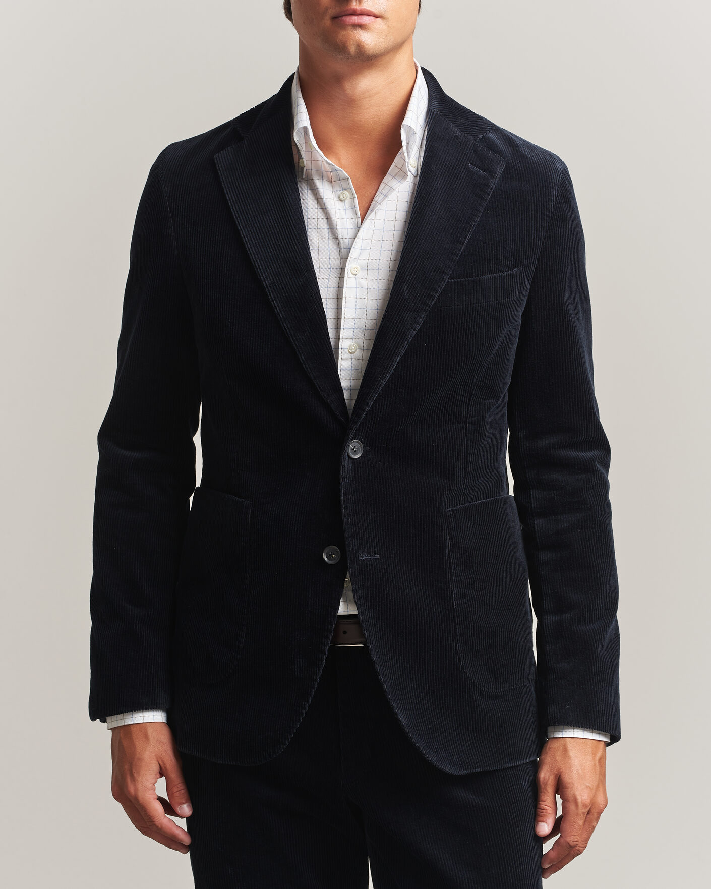 Herre | Dressjakker | Oscar Jacobson | Fogerty Patch Pocket Cord Blazer Navy