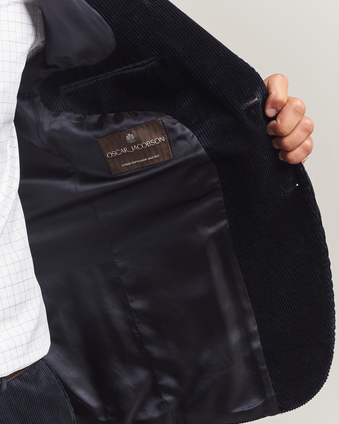 Herre | Dressjakker | Oscar Jacobson | Fogerty Patch Pocket Cord Blazer Navy