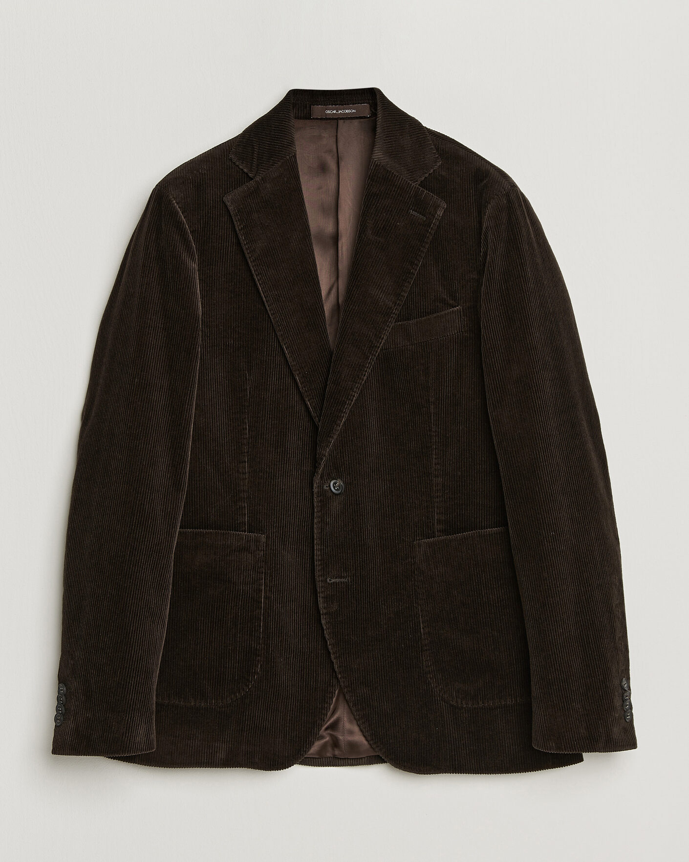 Herre | Dressjakker | Oscar Jacobson | Fogerty Patch Pocket Cord Blazer Dark Brown
