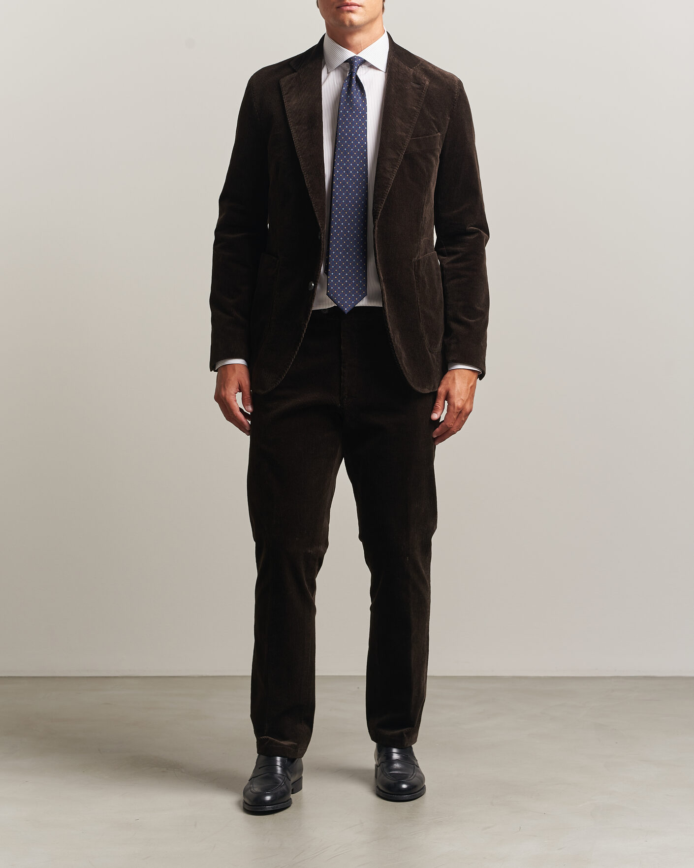 Herre | Dressjakker | Oscar Jacobson | Fogerty Patch Pocket Cord Blazer Dark Brown