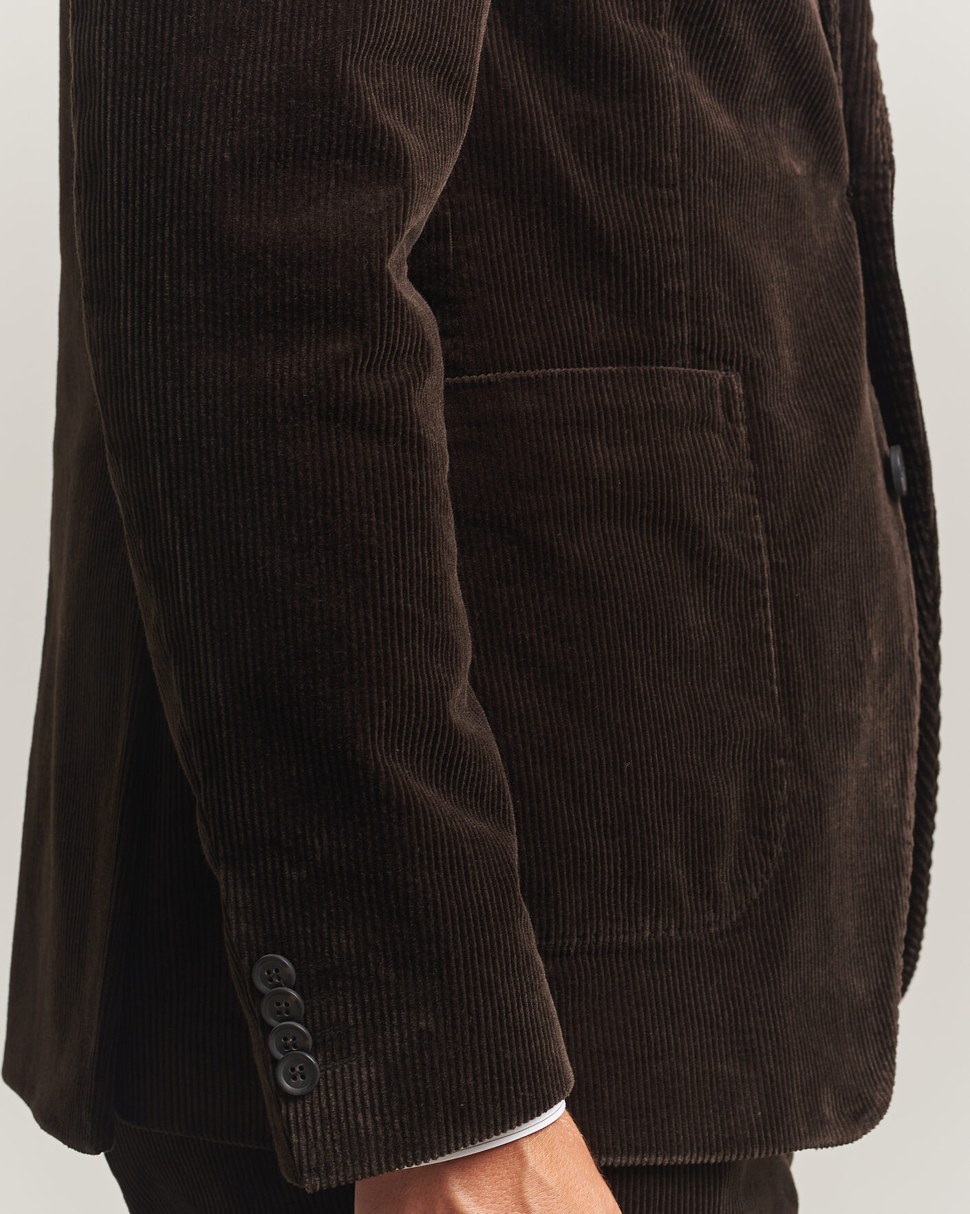 Herre | Dressjakker | Oscar Jacobson | Fogerty Patch Pocket Cord Blazer Dark Brown
