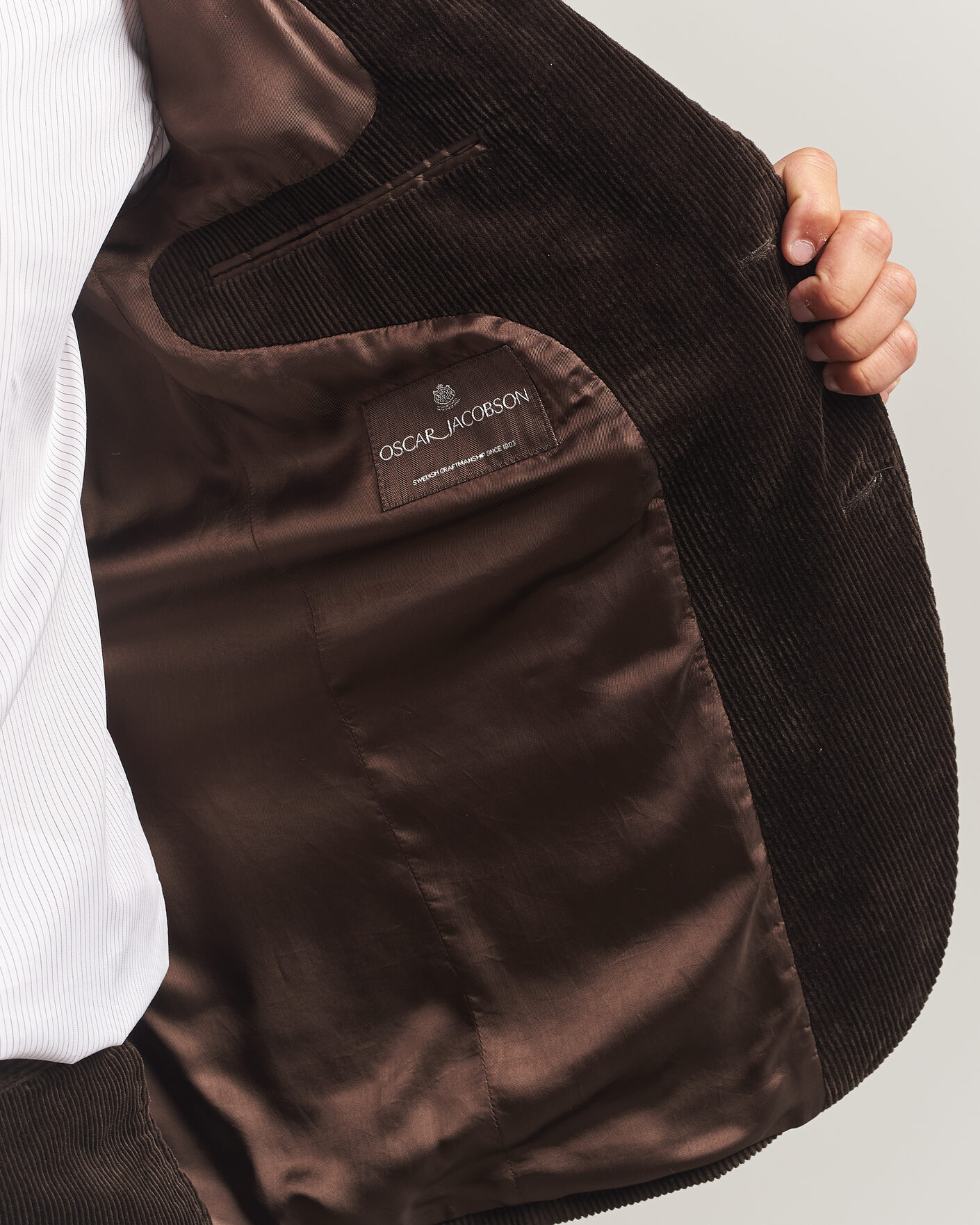 Herre | Dressjakker | Oscar Jacobson | Fogerty Patch Pocket Cord Blazer Dark Brown