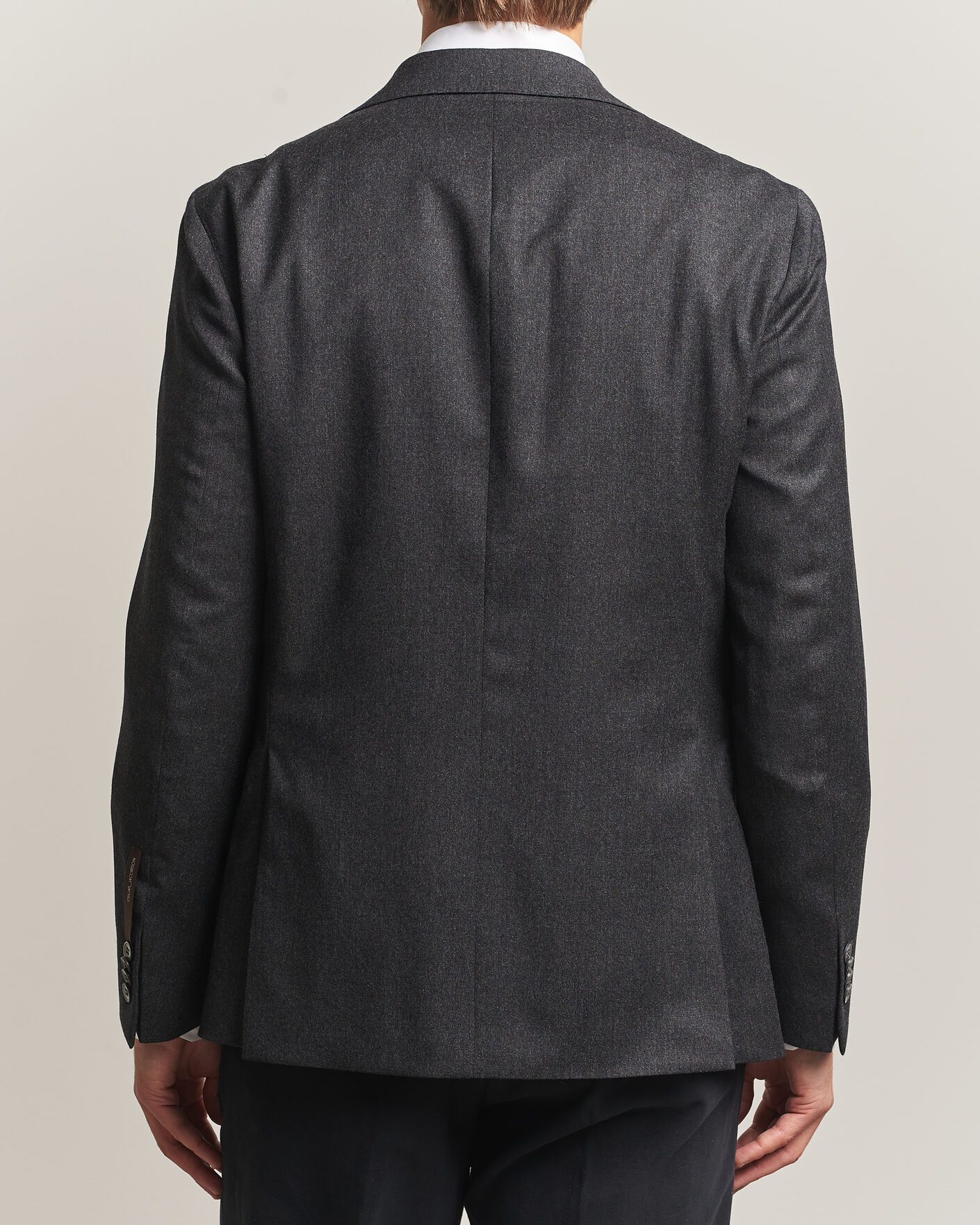 Herre | Dressjakker | Oscar Jacobson | Fogerty Wool Flannel Blazer Charcoal