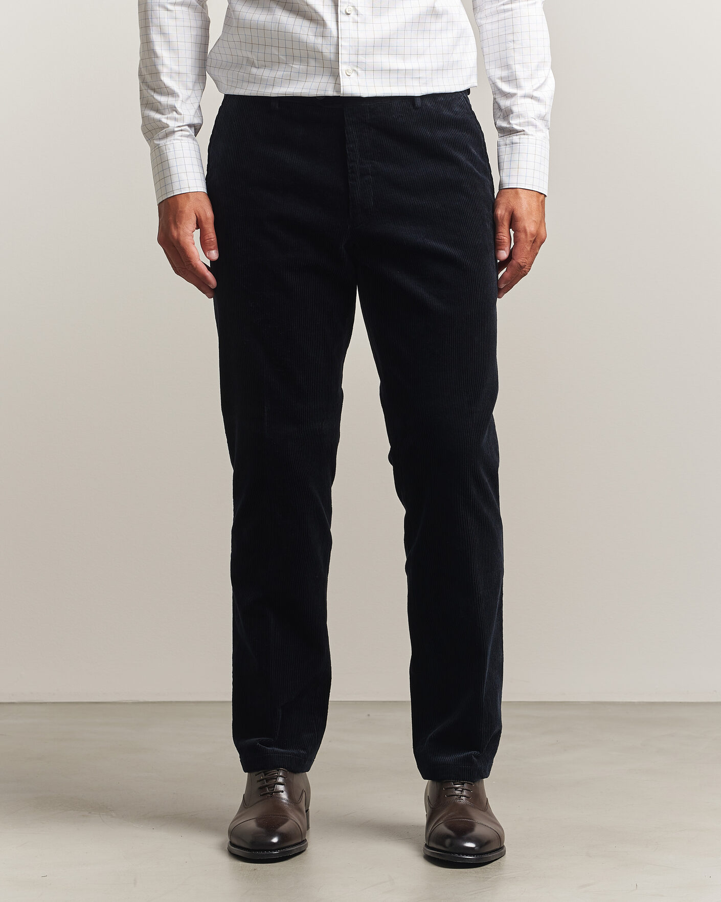 Herre | Bukser | Oscar Jacobson | Dandy Corduroy Trousers Navy