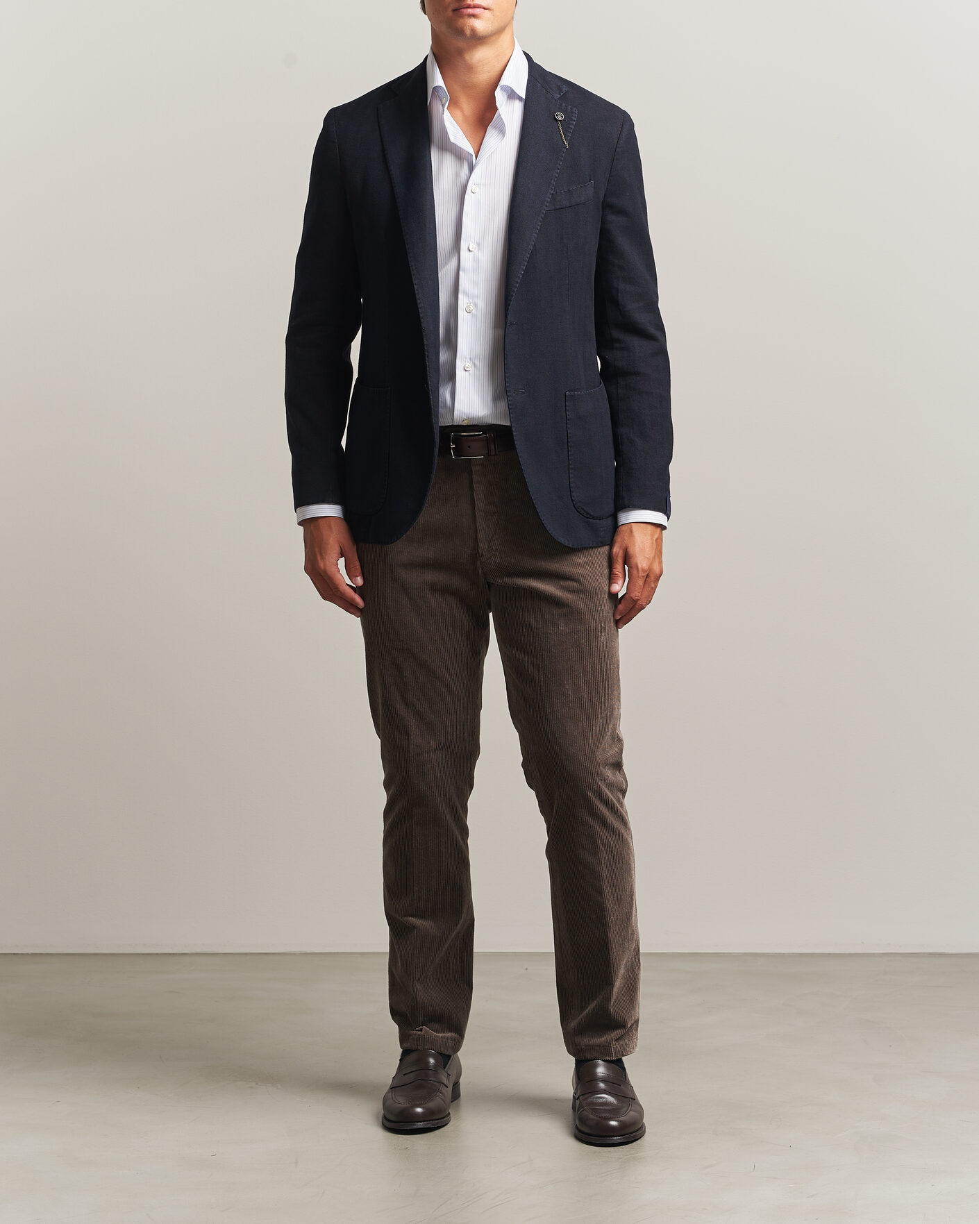 Herre | Bukser | Oscar Jacobson | Dandy Corduroy Trousers Taupe