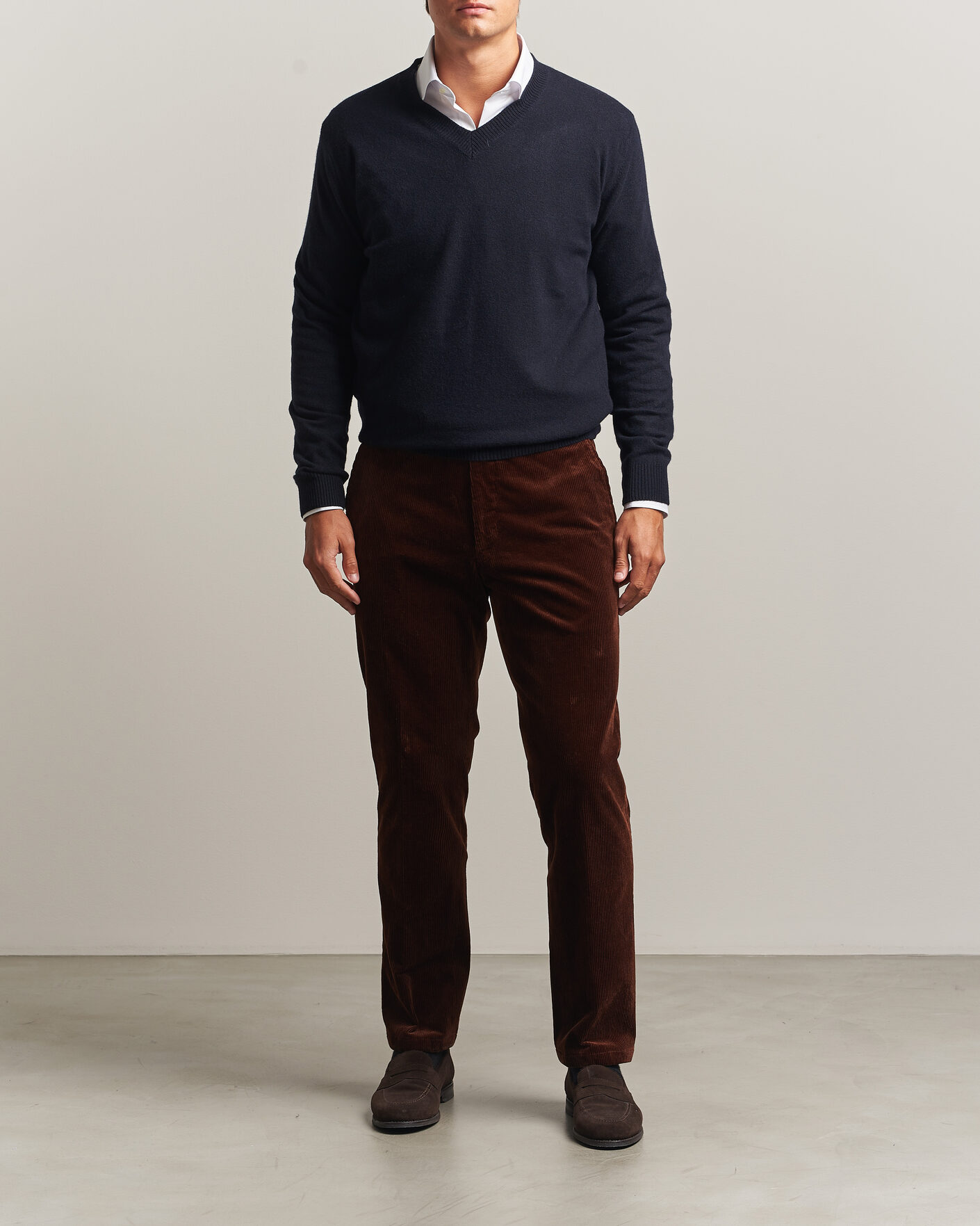 Herre | Bukser | Oscar Jacobson | Dandy Corduroy Trousers Brown
