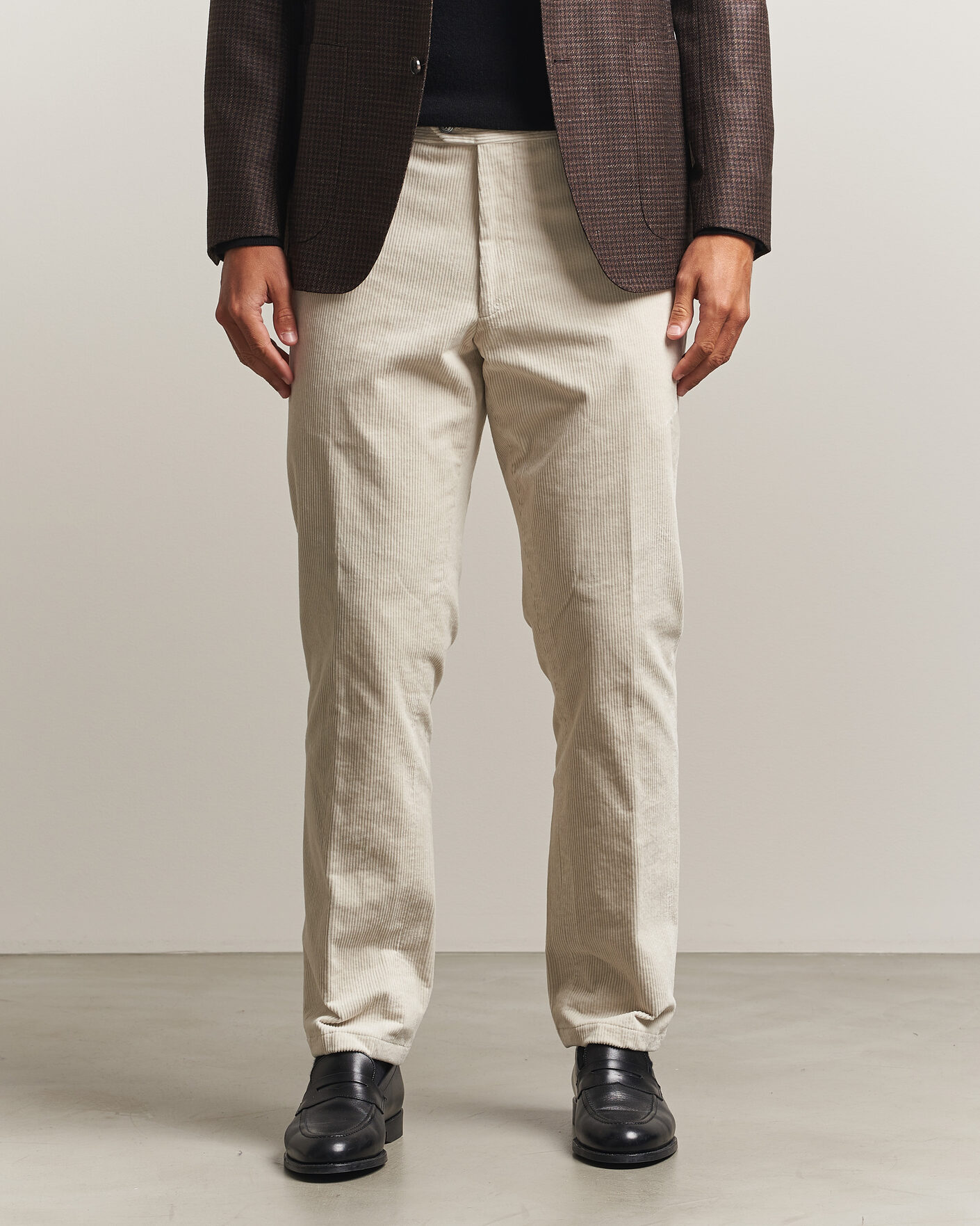 Herre | Bukser | Oscar Jacobson | Dandy Corduroy Trousers White