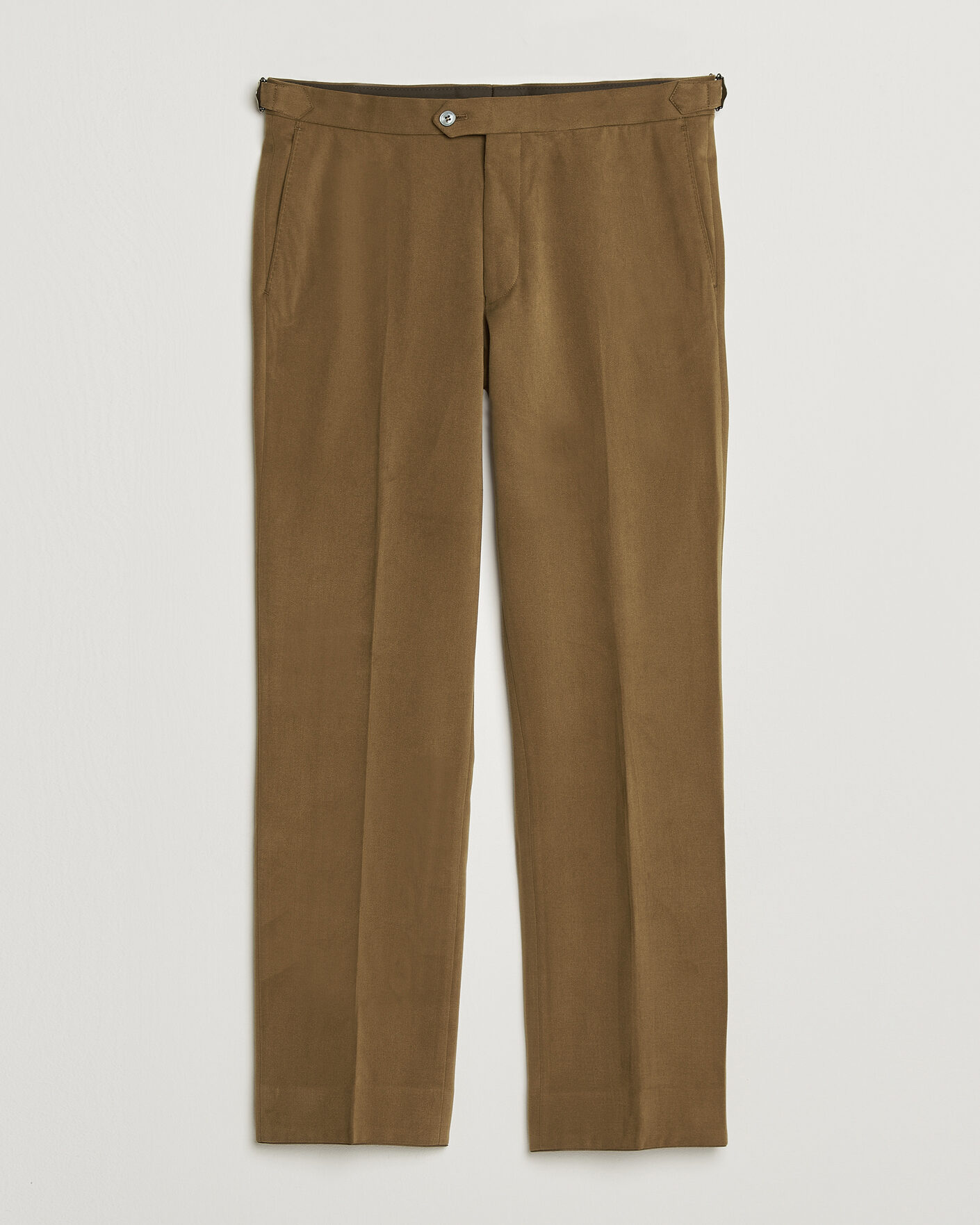 Herre | Bukser | Oscar Jacobson | Dandy Brushed Cotton Trousers Camel