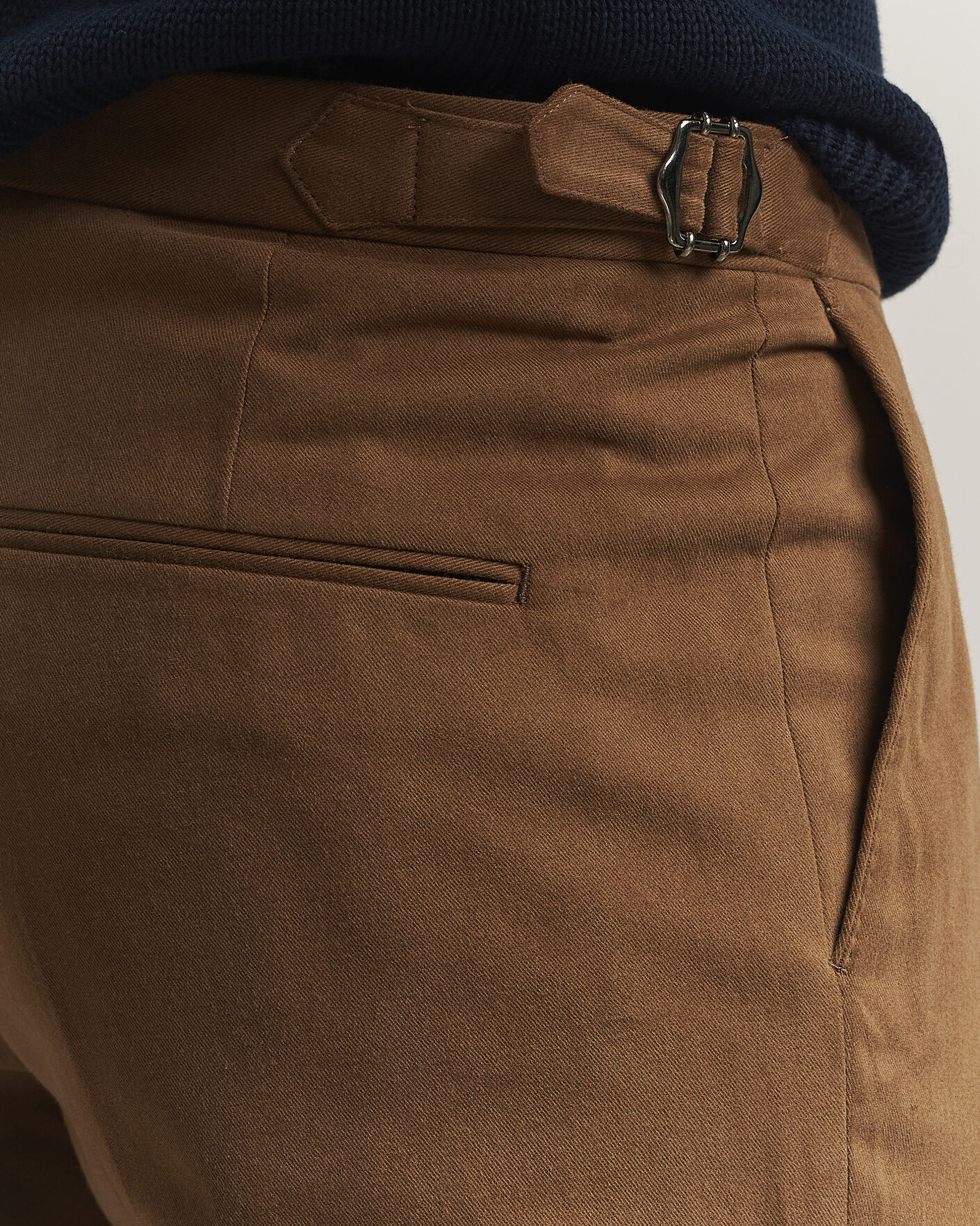 Herre | Bukser | Oscar Jacobson | Dandy Brushed Cotton Trousers Camel