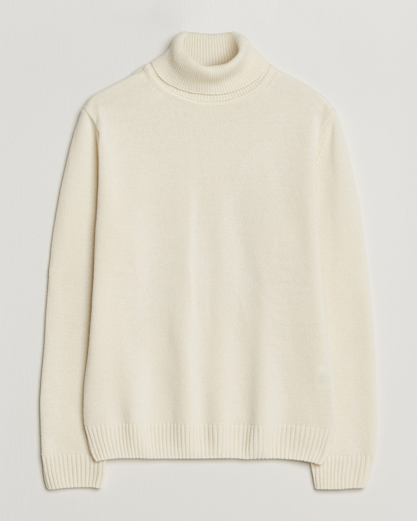 Herre | Gensere | Stenströms | Brushed Merino Rollneck Off White