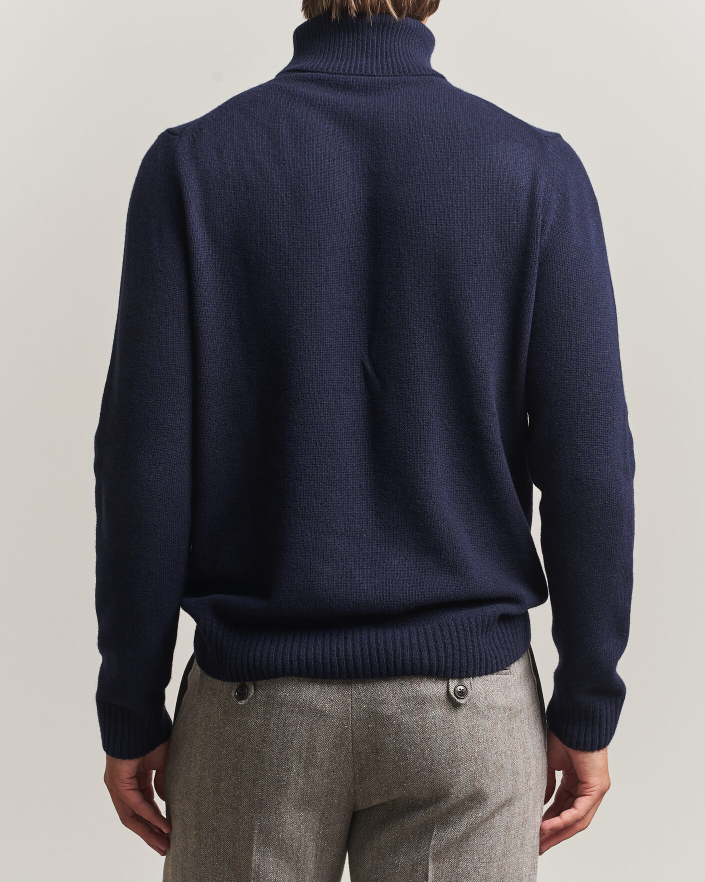 Herre | Gensere | Stenströms | Brushed Merino Rollneck Navy