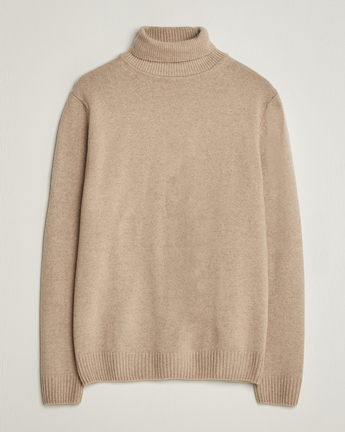 Herre | Gensere | Stenströms | Brushed Merino Rollneck Beige