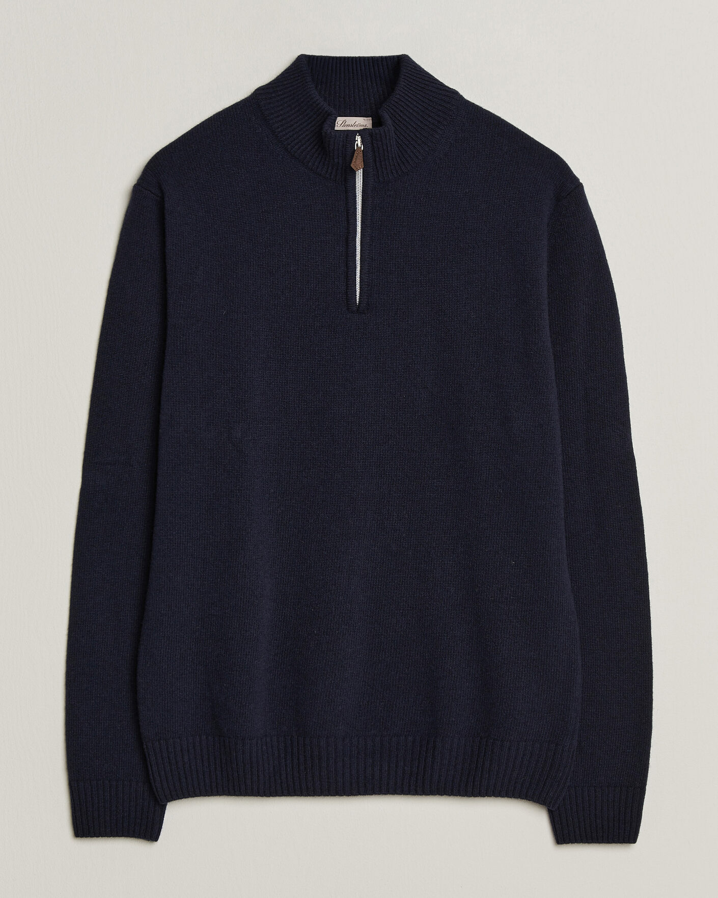 Herre | Gensere | Stenströms | Brushed Merino Half-Zip Navy