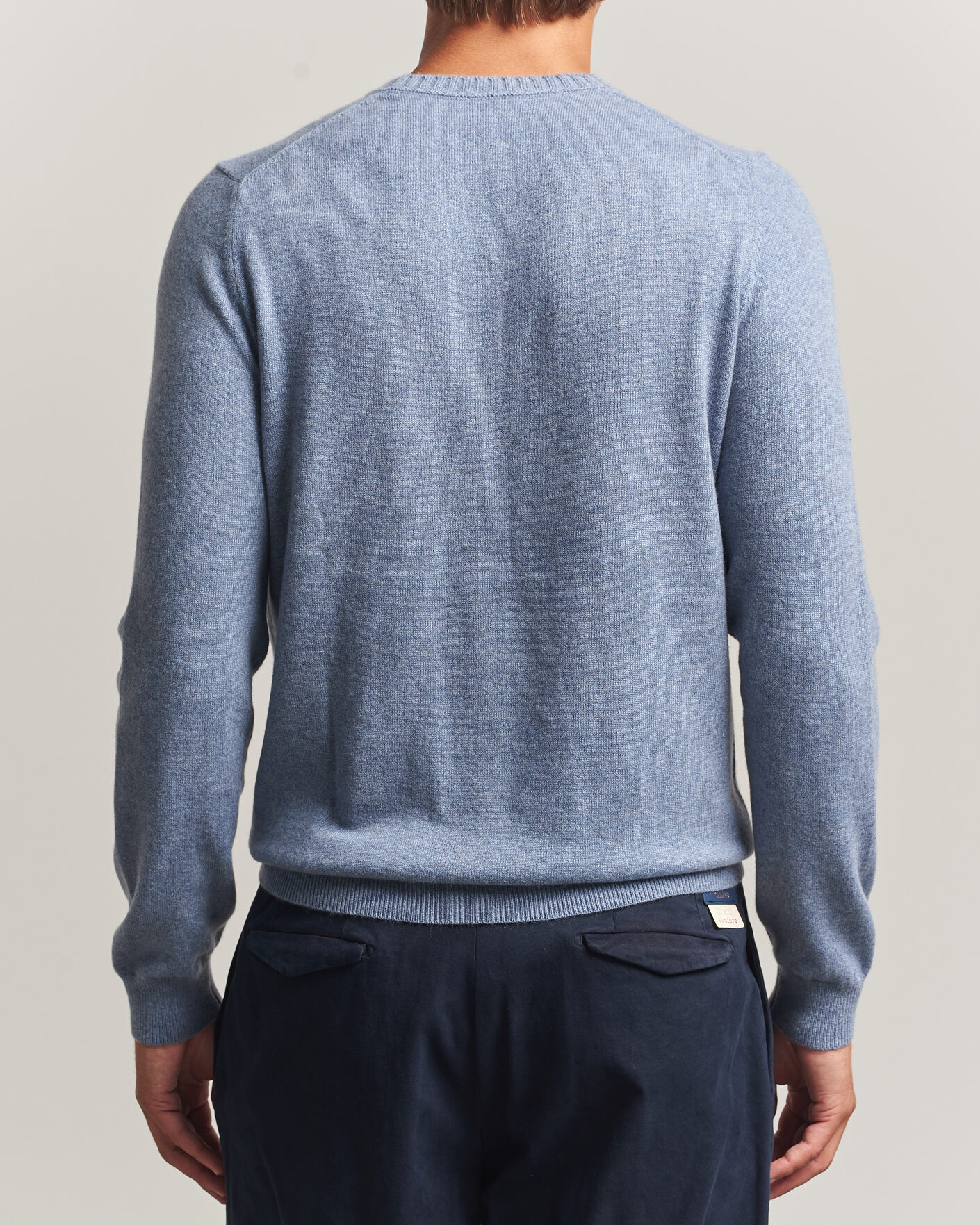 Herre | Gensere | Stenströms | Cashmere Crewneck Light Blue