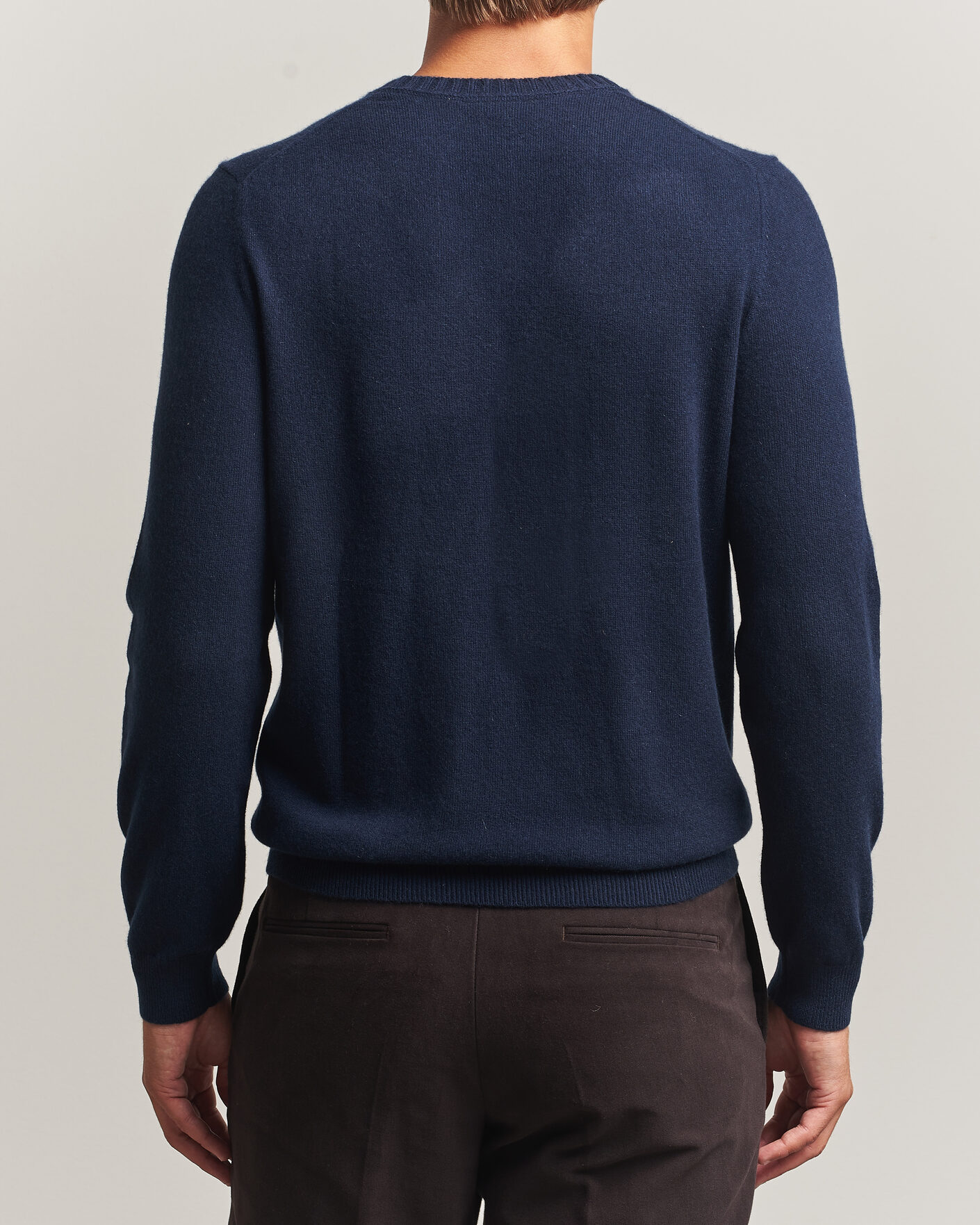 Herre | Gensere | Stenströms | Cashmere Crewneck Navy