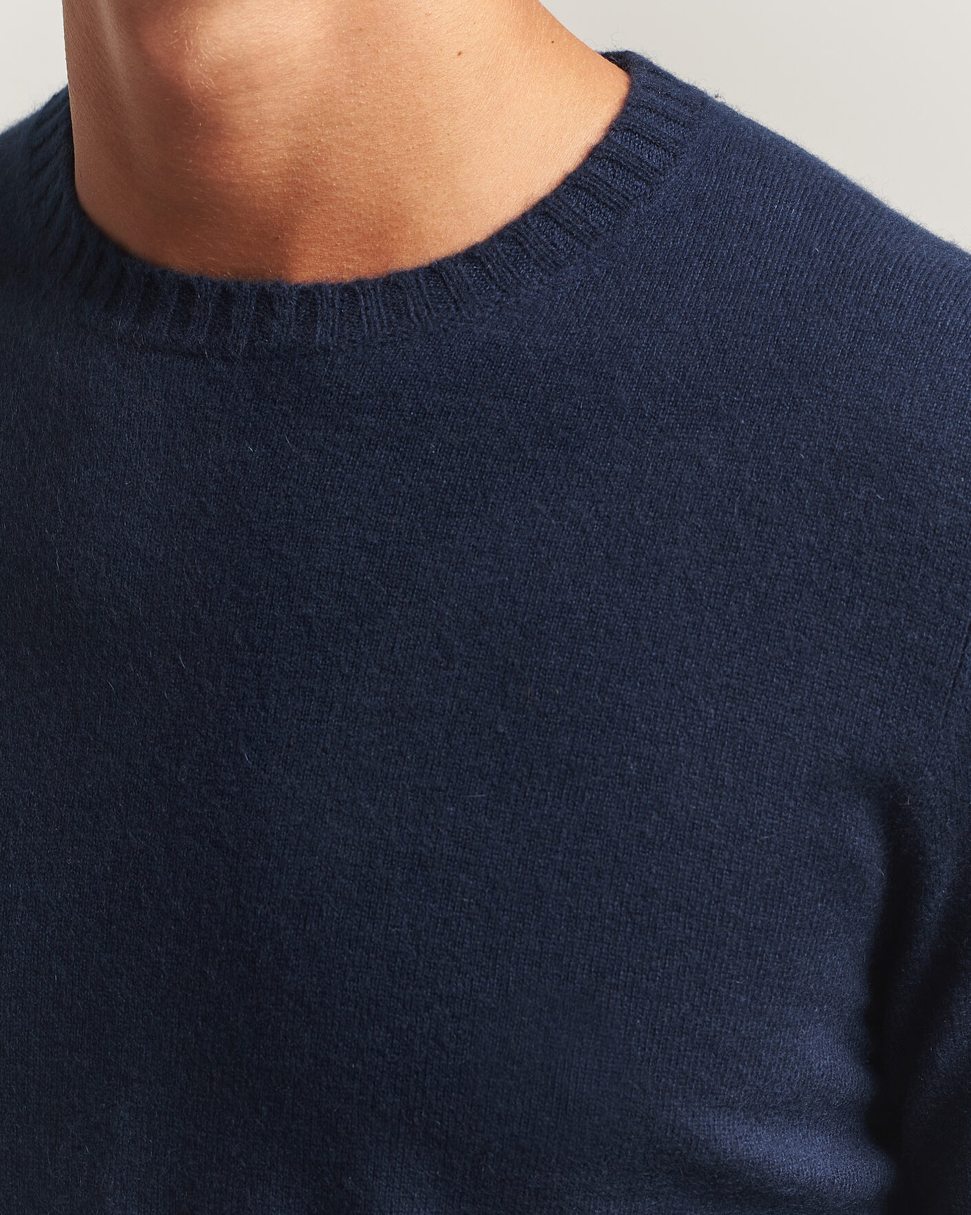 Herre | Gensere | Stenströms | Cashmere Crewneck Navy