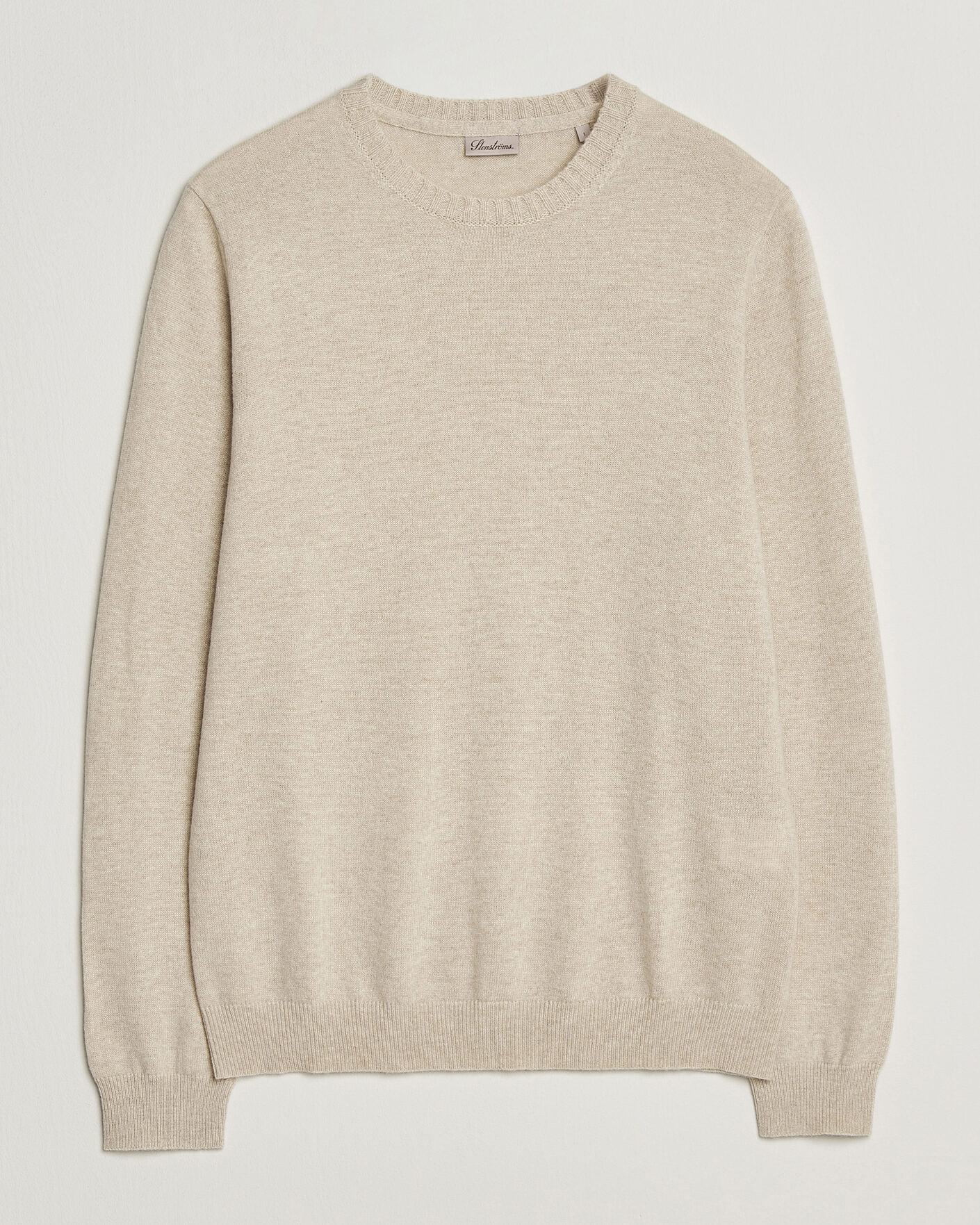 Herre | Gensere | Stenströms | Cashmere Crewneck Beige