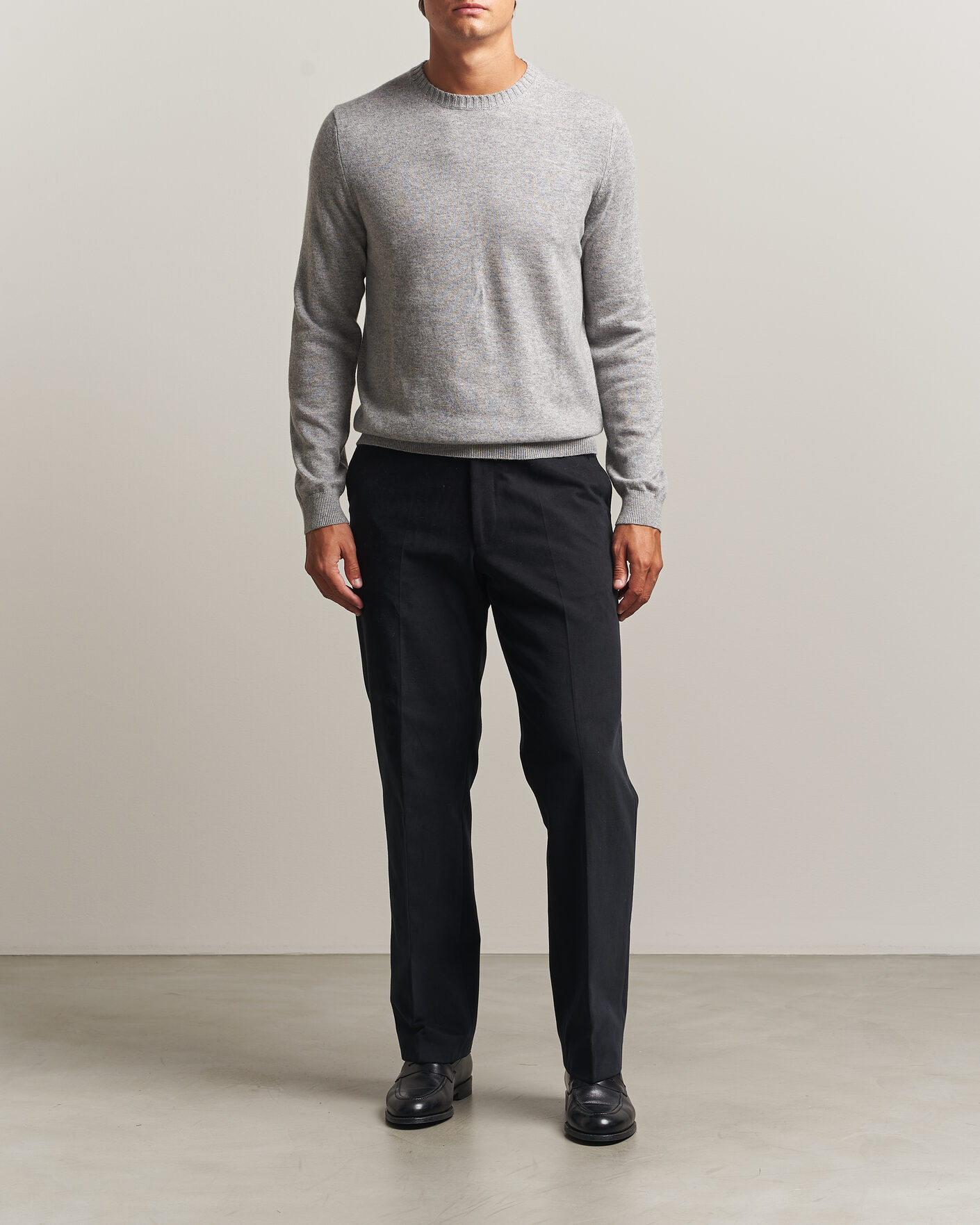Herre | Gensere | Stenströms | Cashmere Crewneck Grey