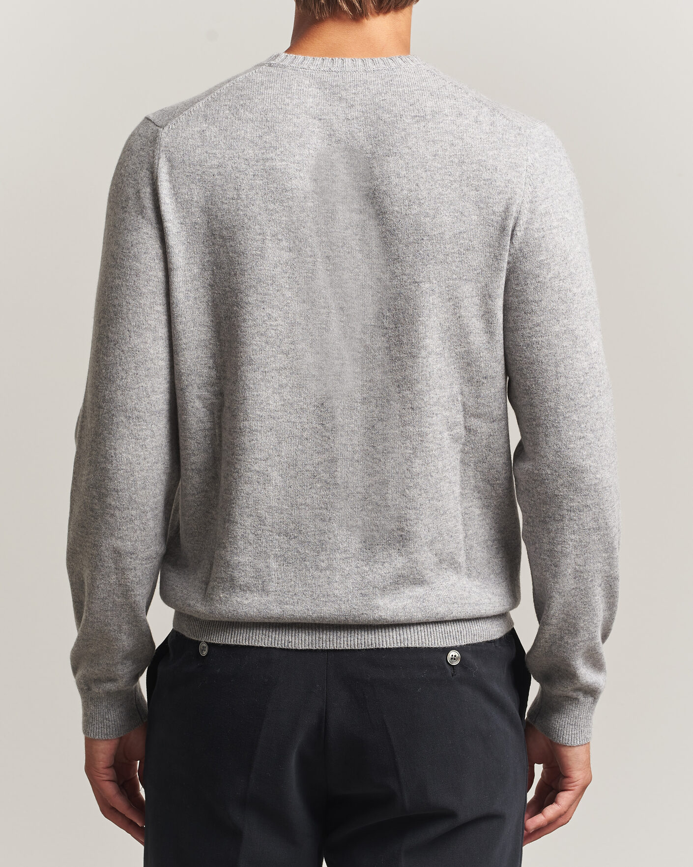Herre | Gensere | Stenströms | Cashmere Crewneck Grey