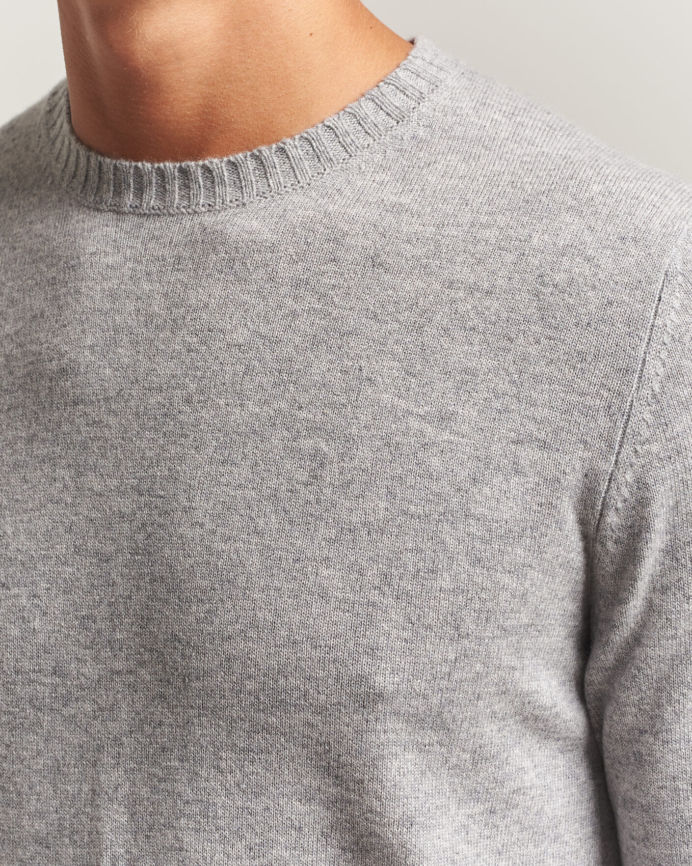 Herre | Gensere | Stenströms | Cashmere Crewneck Grey
