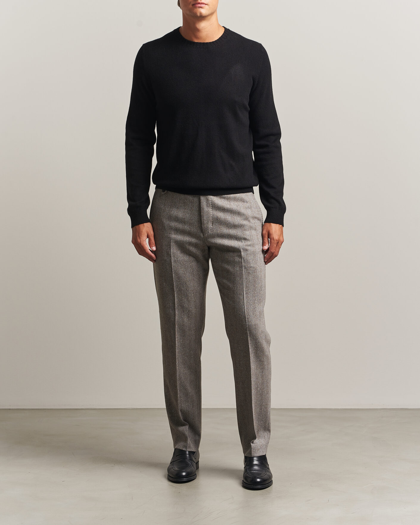 Herre | Gensere | Stenströms | Cashmere Crewneck Black