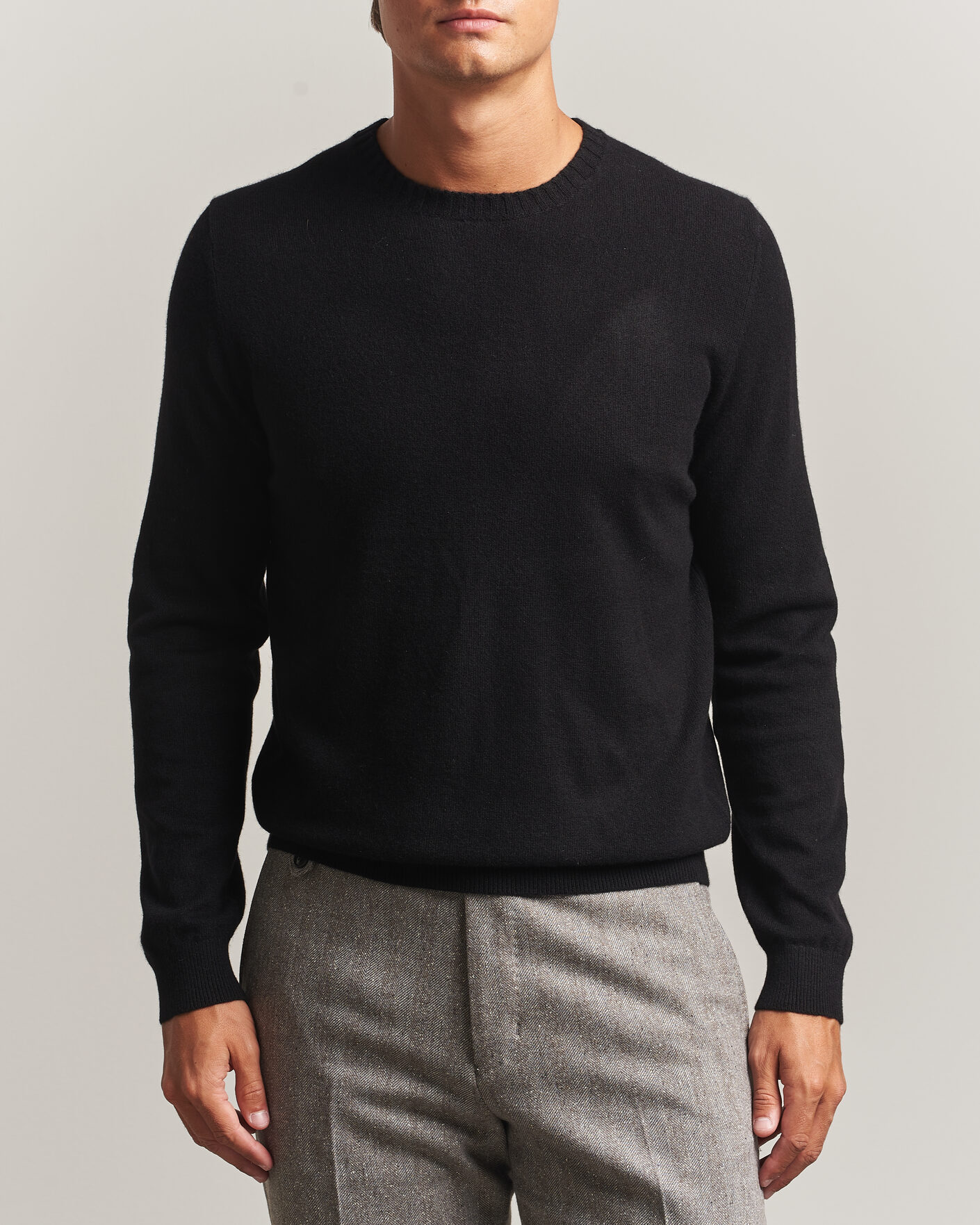 Herre | Gensere | Stenströms | Cashmere Crewneck Black
