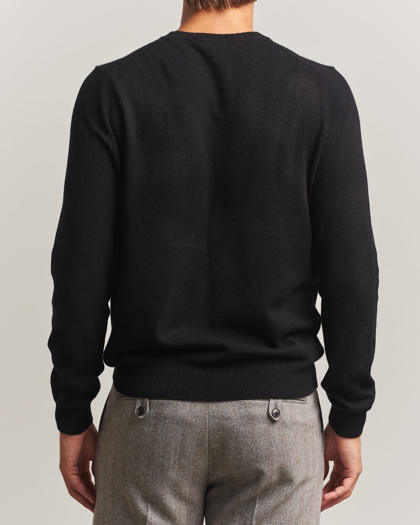 Herre | Gensere | Stenströms | Cashmere Crewneck Black