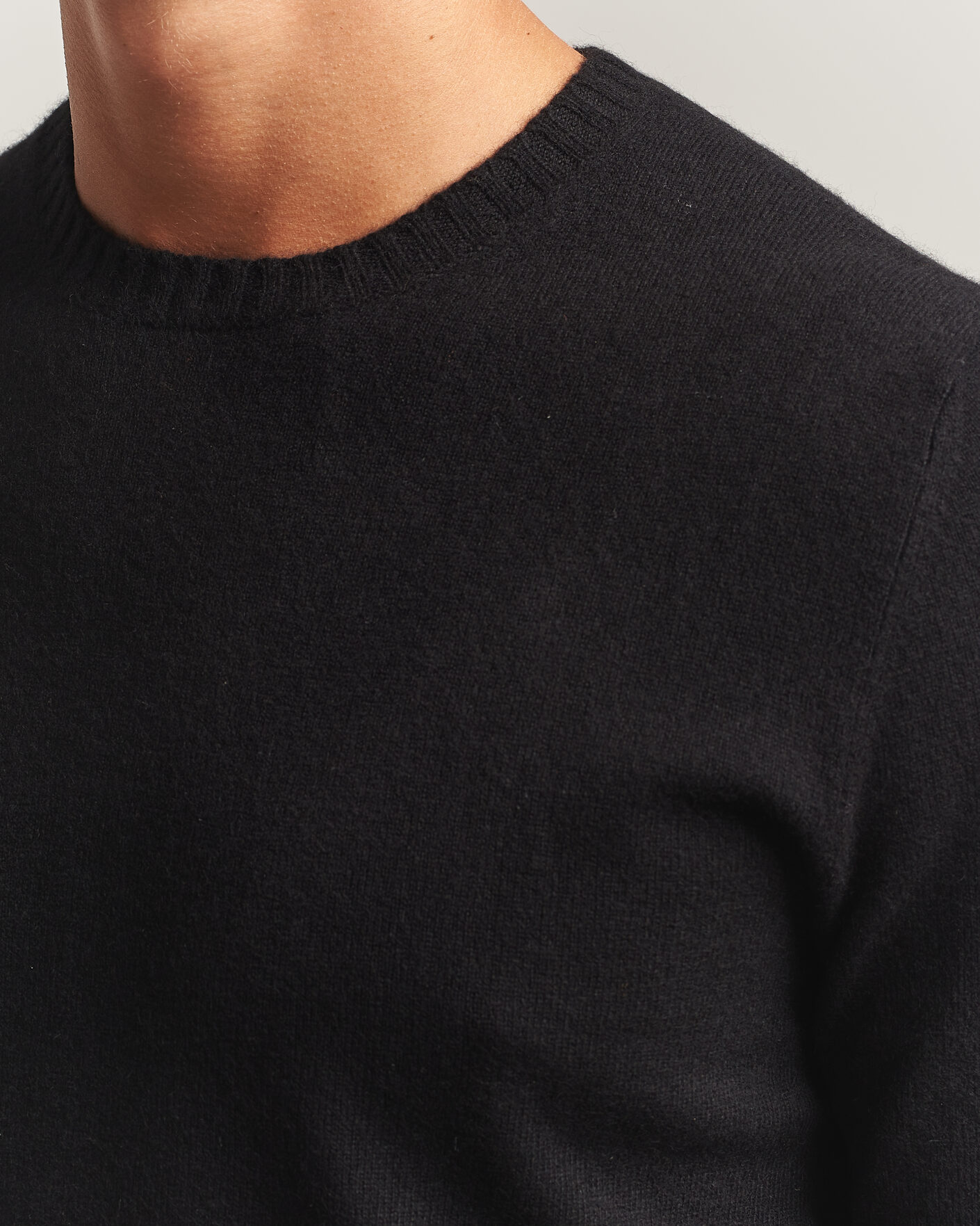 Herre | Gensere | Stenströms | Cashmere Crewneck Black
