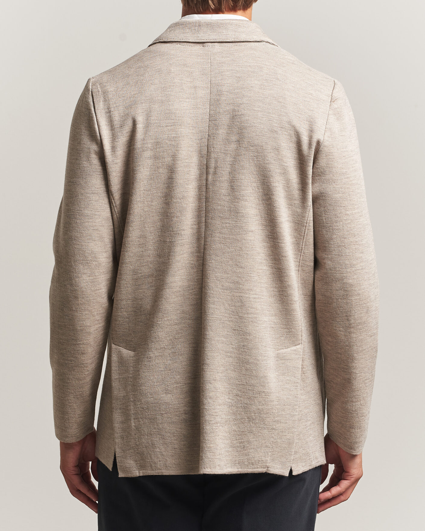 Herre | Dressjakker | Stenströms | Milano Knitted Merino Blazer Beige