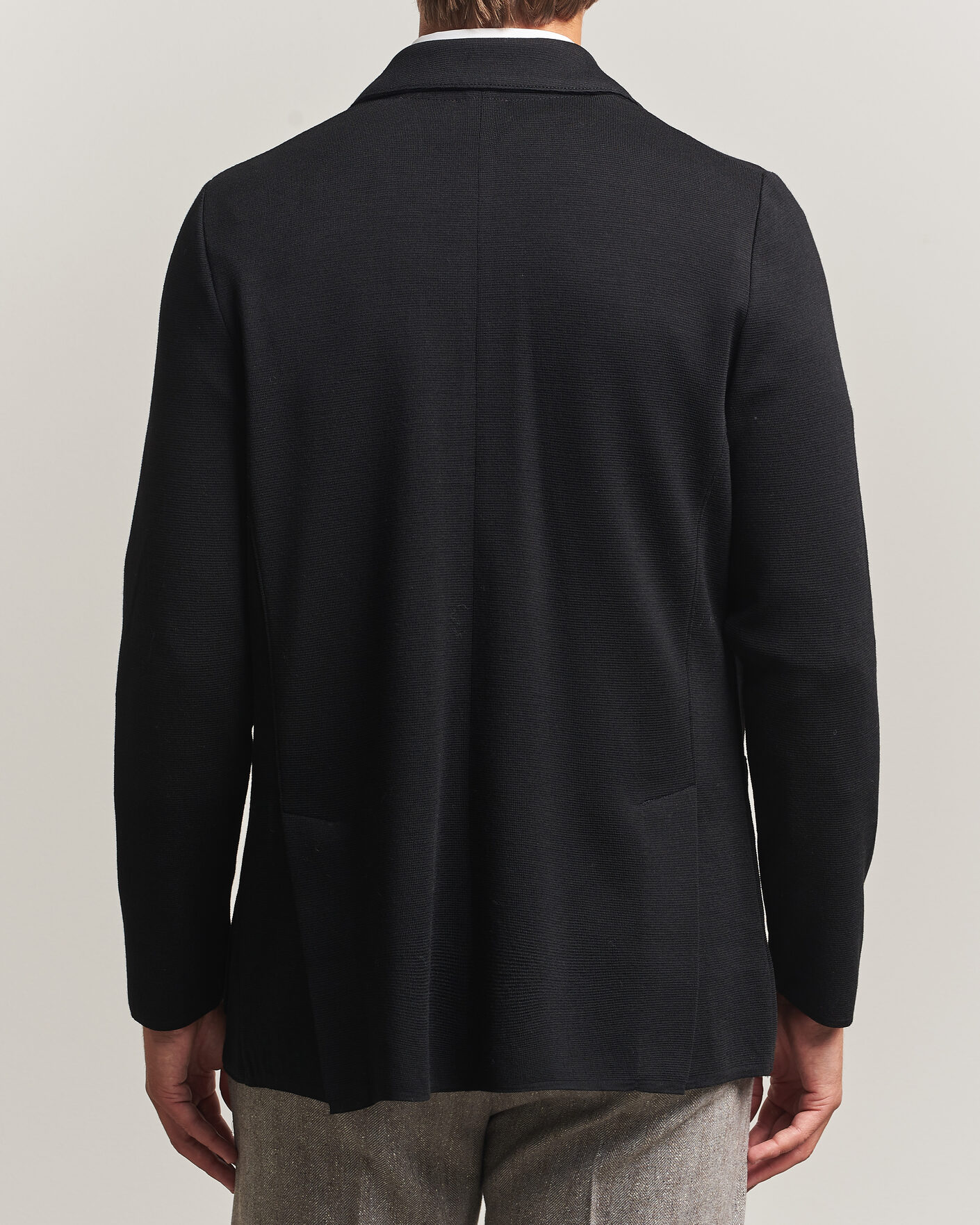 Herre | Dressjakker | Stenströms | Milano Knitted Merino Blazer Black