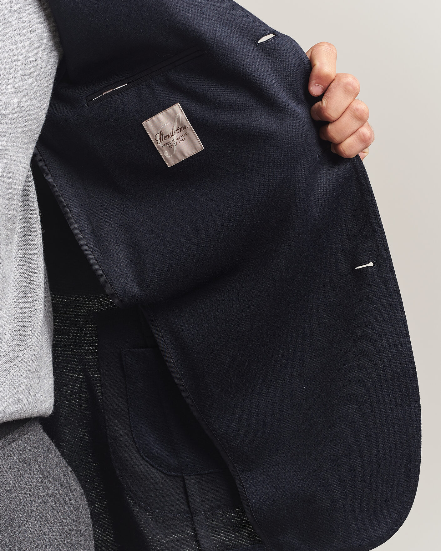 Herre | Dressjakker | Stenströms | Wool Jersey Blazer Navy