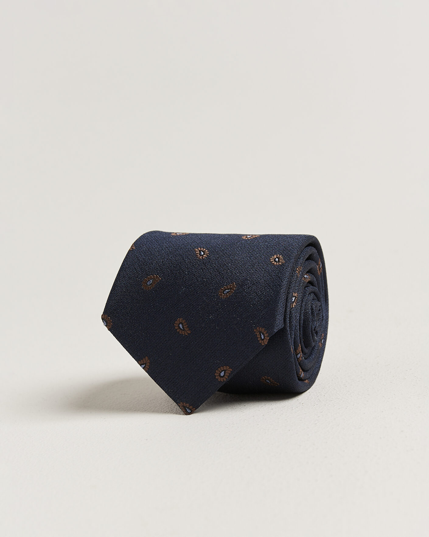 Herre | Slips | Stenströms | Woven Paisley Silk Tie 7,5cm Navy