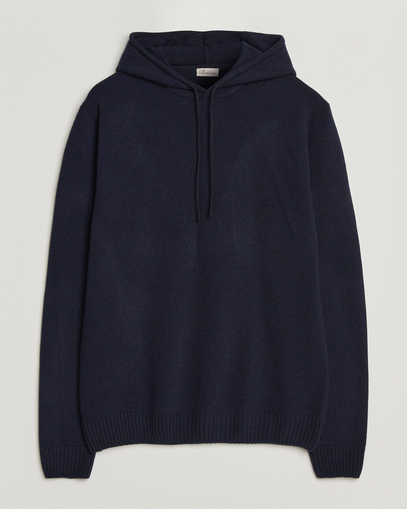 Herre | Gensere | Stenströms | Brushed Merino Hood Navy
