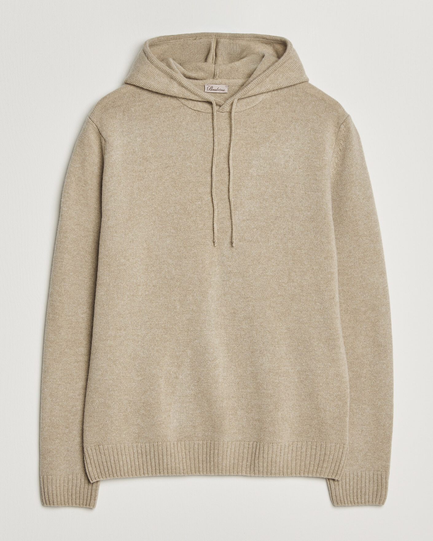 Herre | Gensere | Stenströms | Brushed Merino Hood Beige