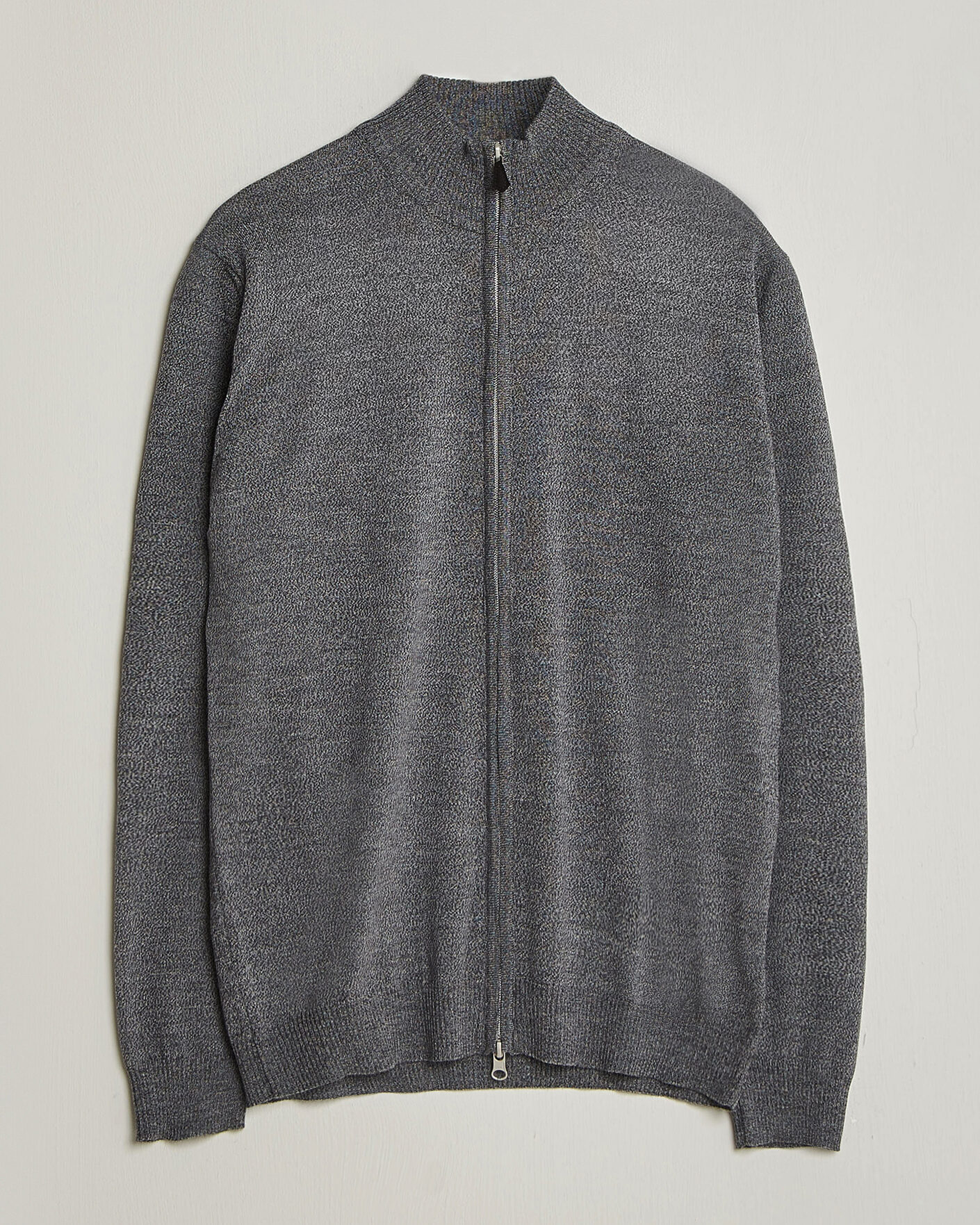 Herre | Gensere | Stenströms | Merino Full Zip Grey