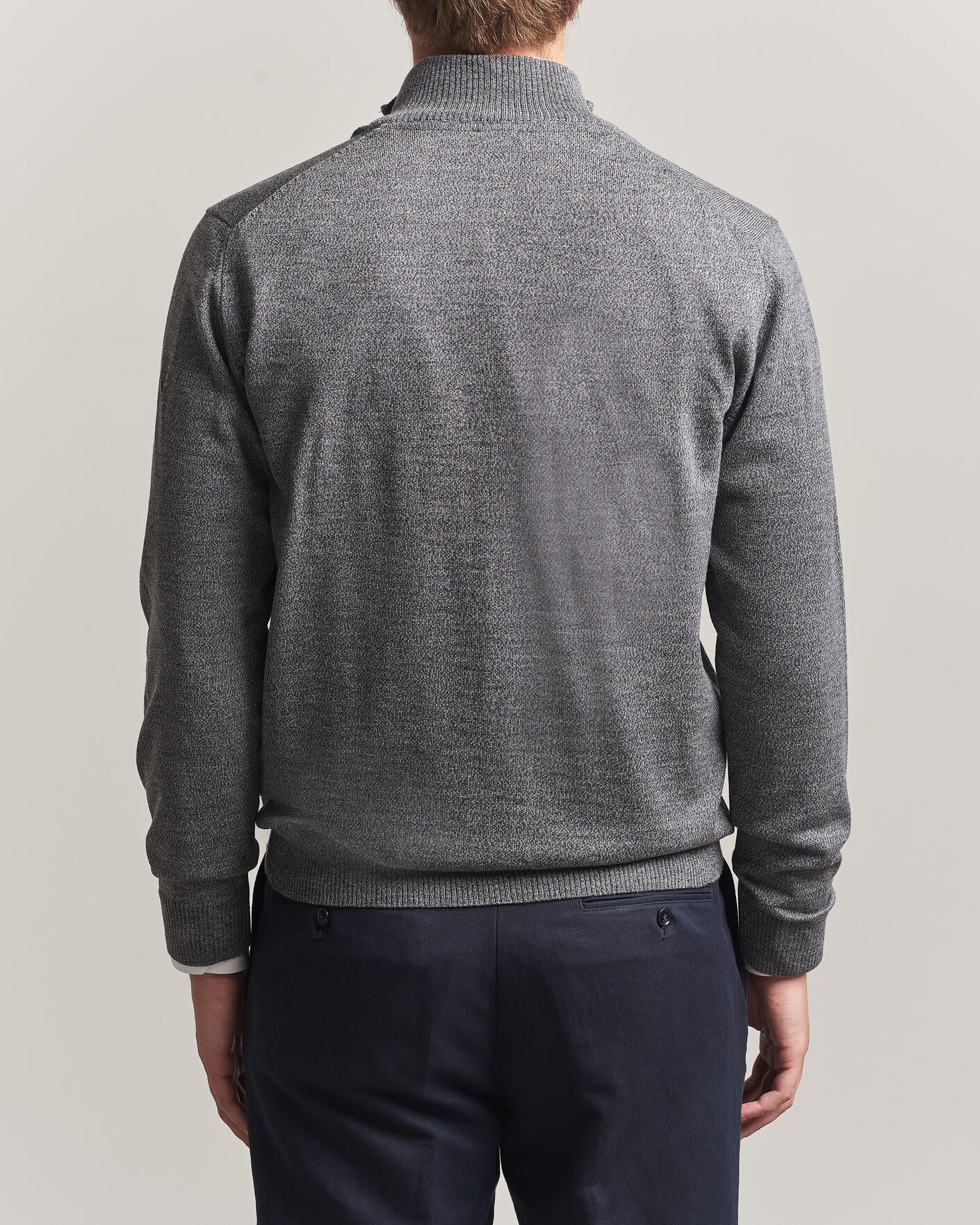 Herre | Gensere | Stenströms | Merino Full Zip Grey