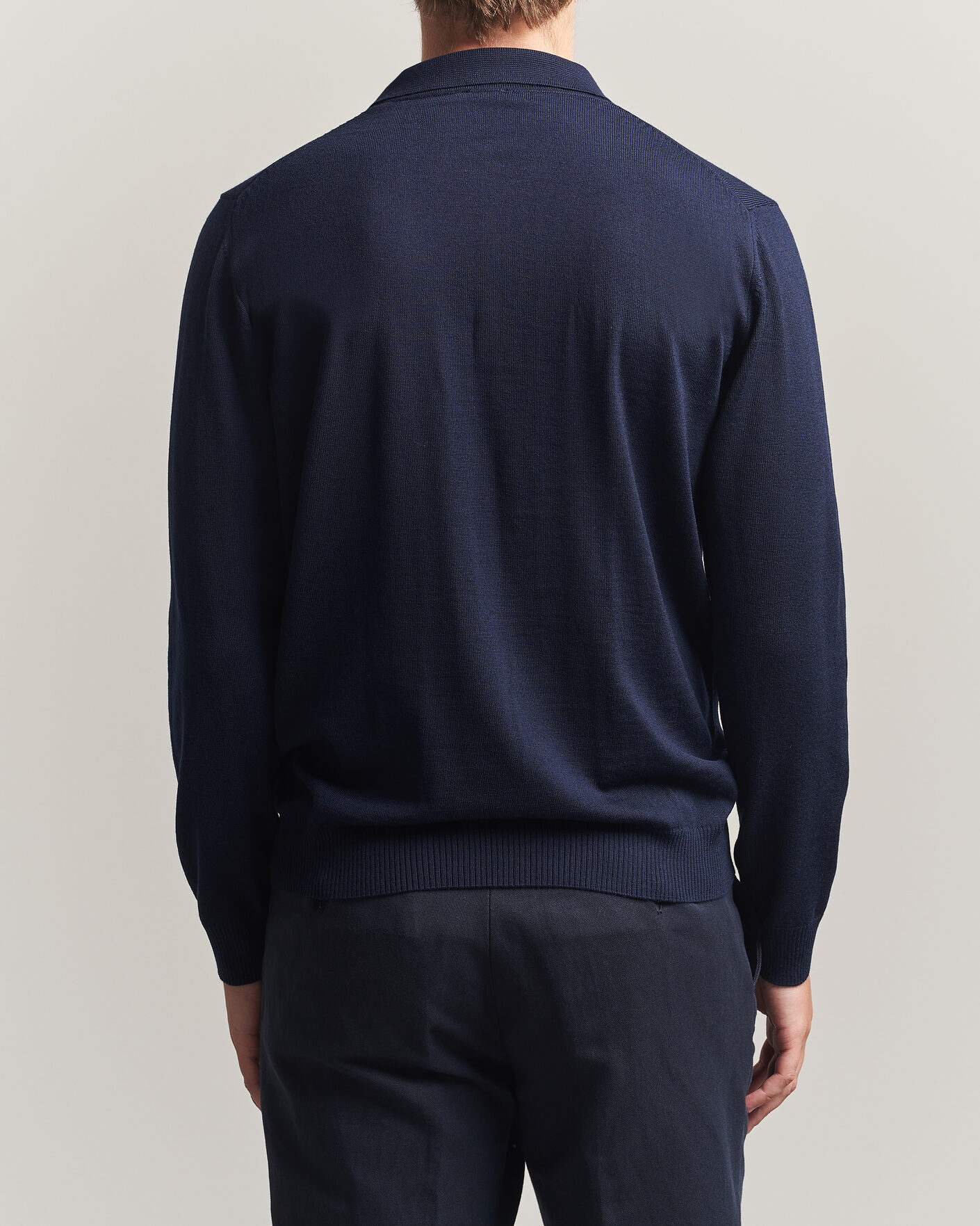Herre | Gensere | Stenströms | Merino Polo Navy